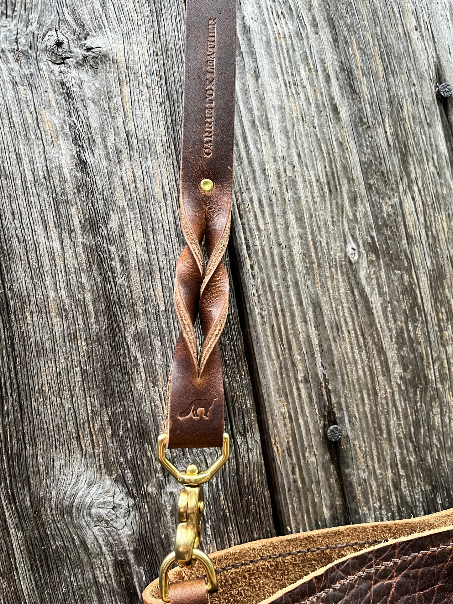 Leather Crossbody in Woodstock Distressed Bison