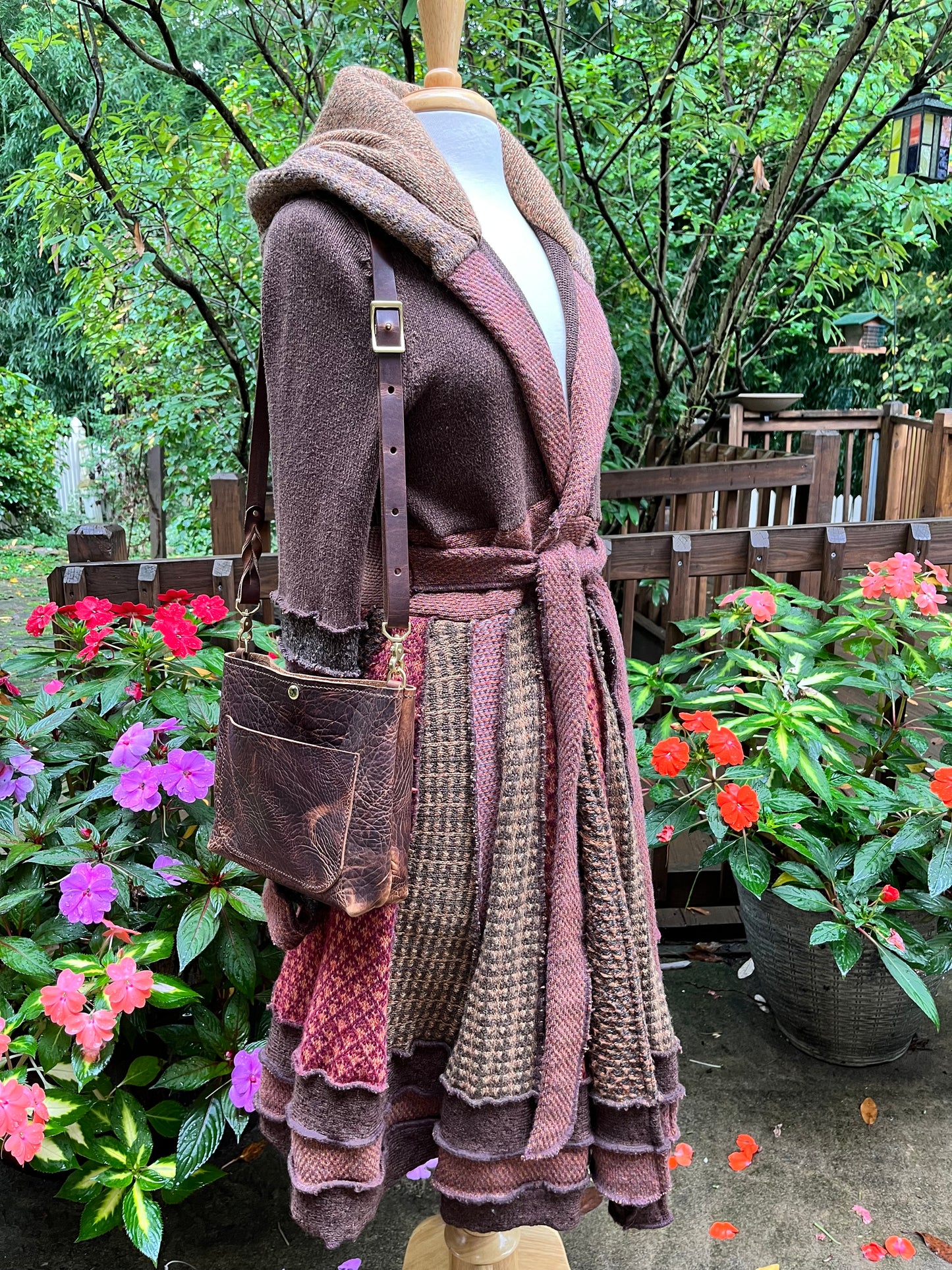 Leather Crossbody in Woodstock Distressed Bison