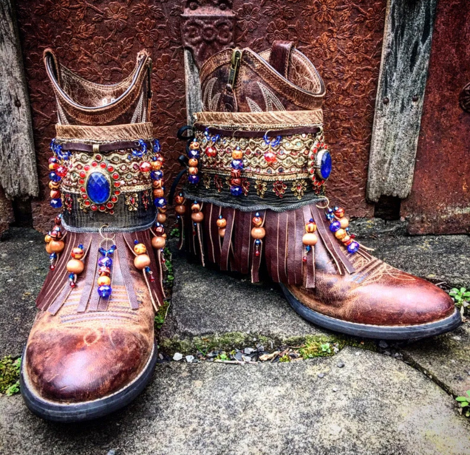 Jeweled Bohemian Boot Wraps