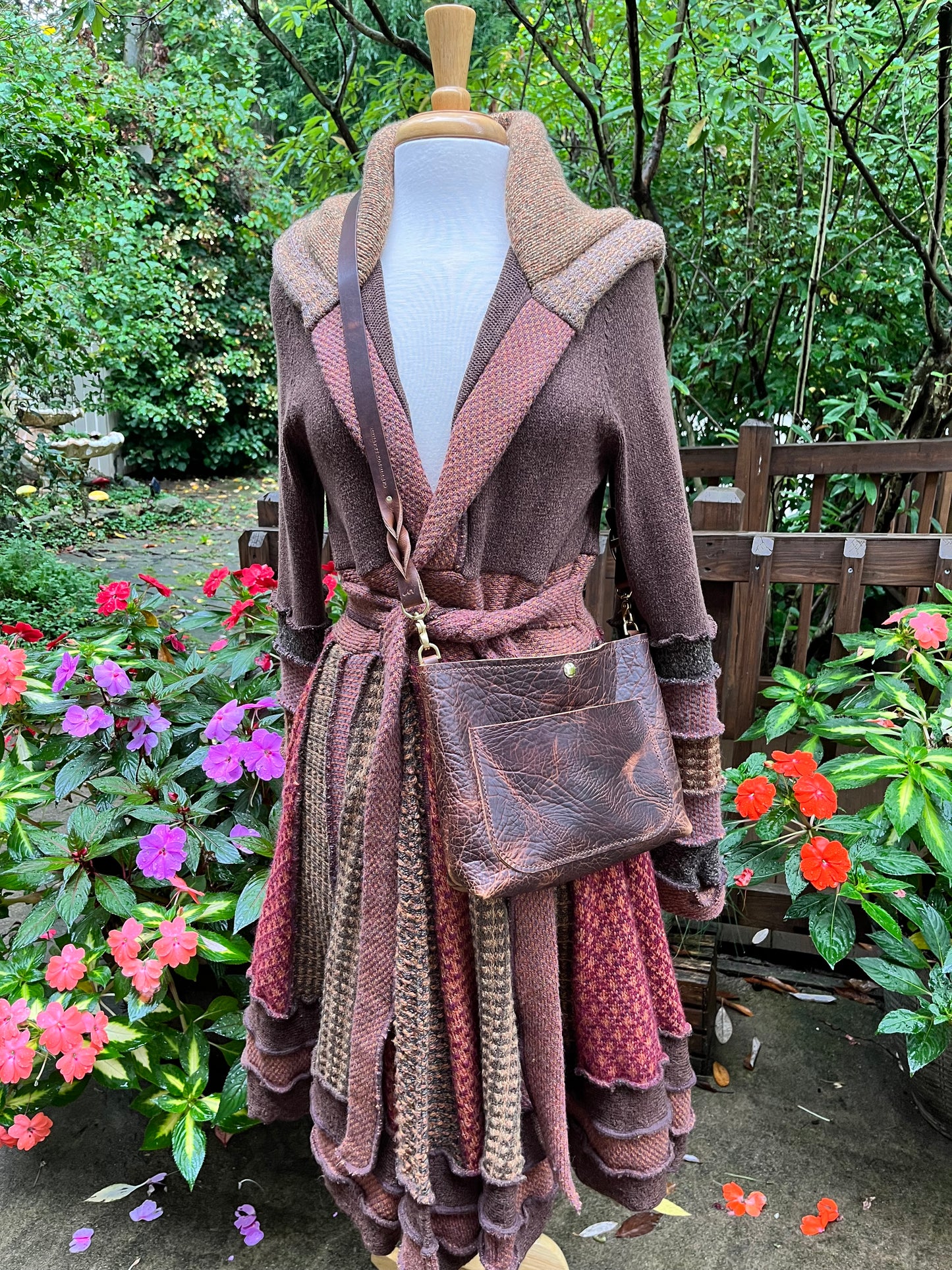 Leather Crossbody in Woodstock Distressed Bison