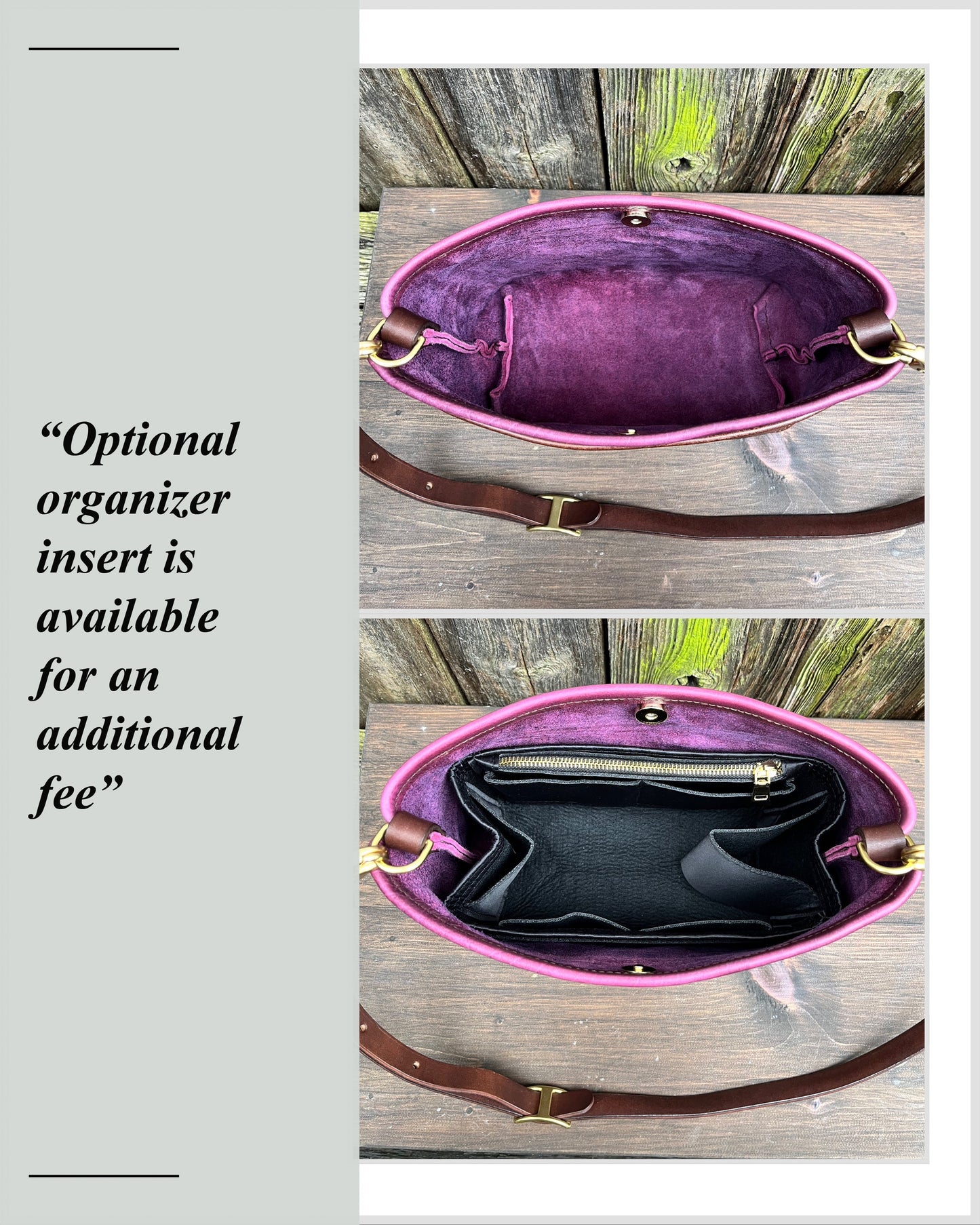 Mini Mimi Convertible Bag in Grape Bison