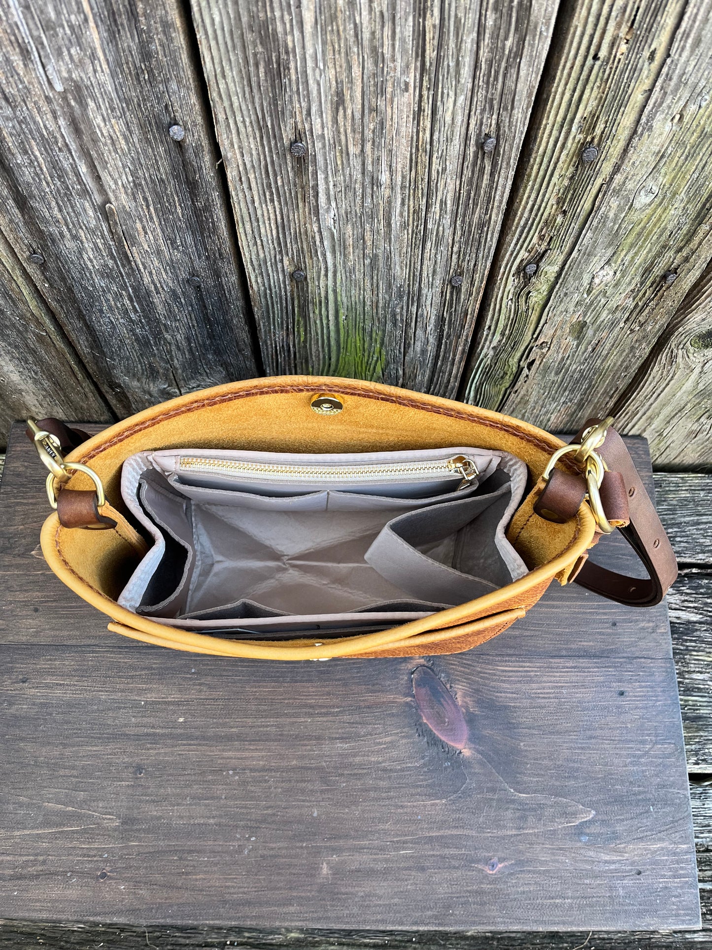 Mini Mimi Convertible Bag in Peanut Bison