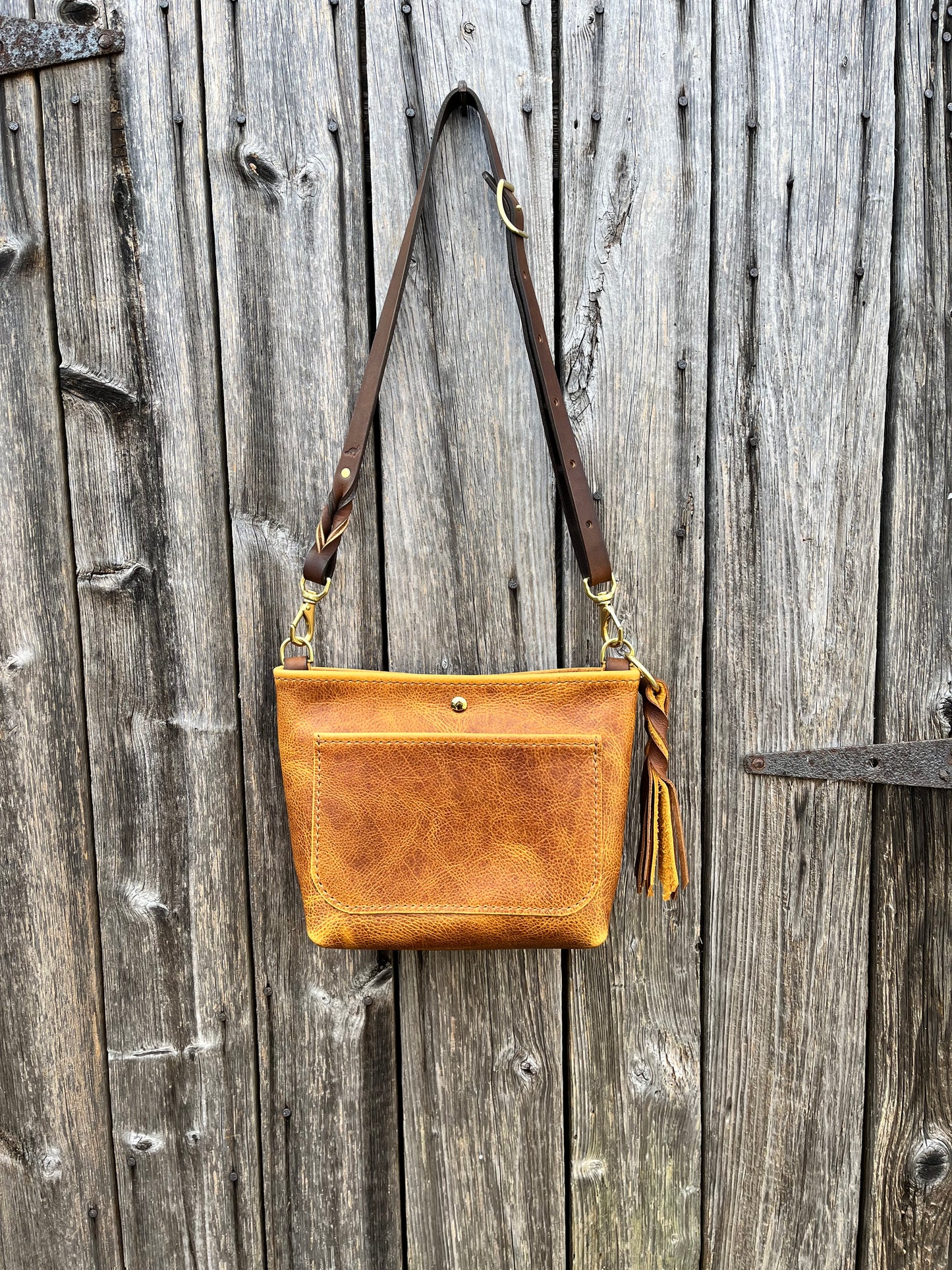 Mini Mimi Convertible Bag in Peanut Bison