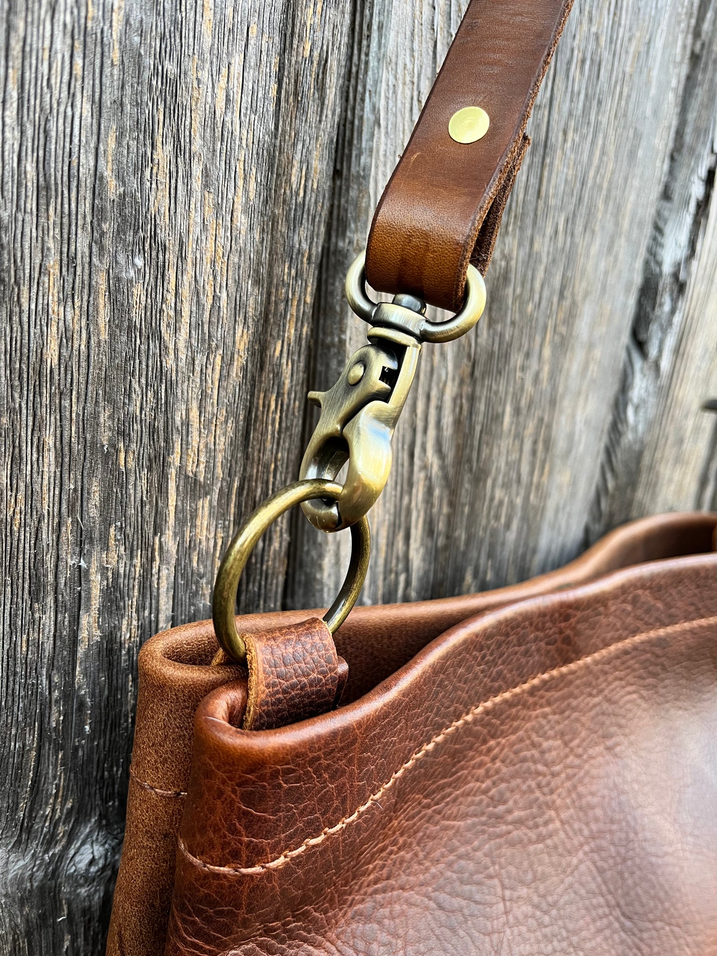 Carrie Hobo in Tan Kodiak with Standard Leather Strap