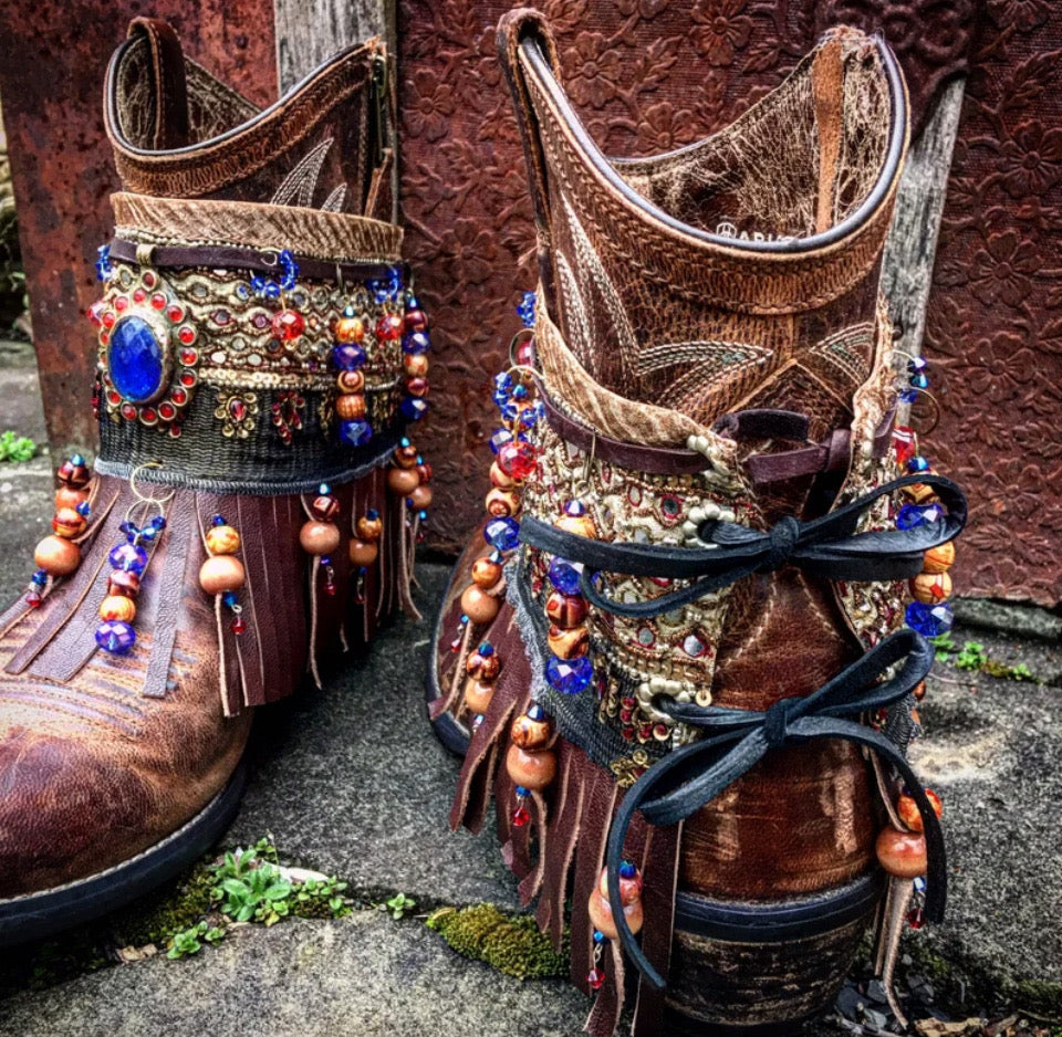 Jeweled Bohemian Boot Wraps