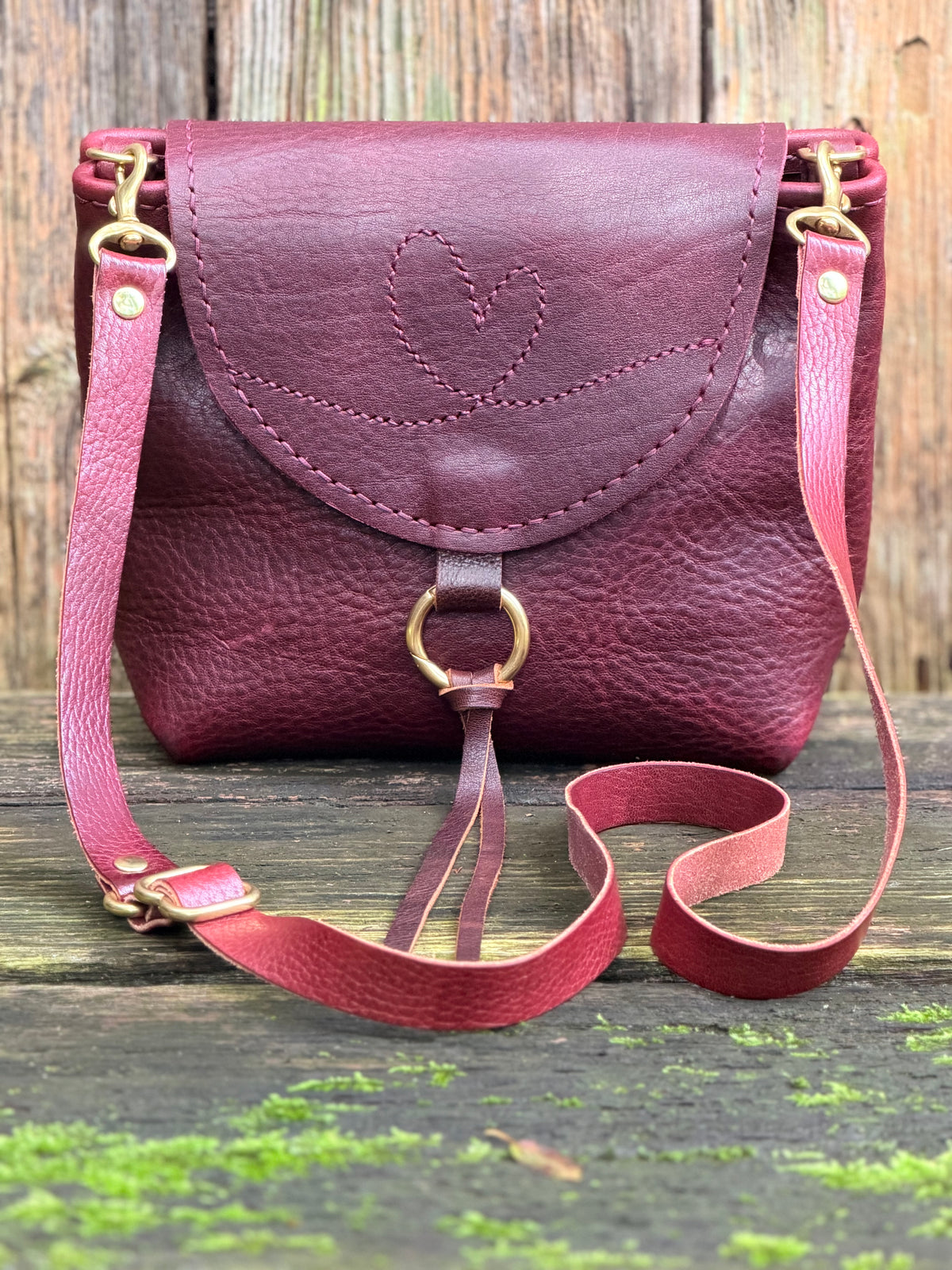 Bubby Heart Bag in Premium Oxblood