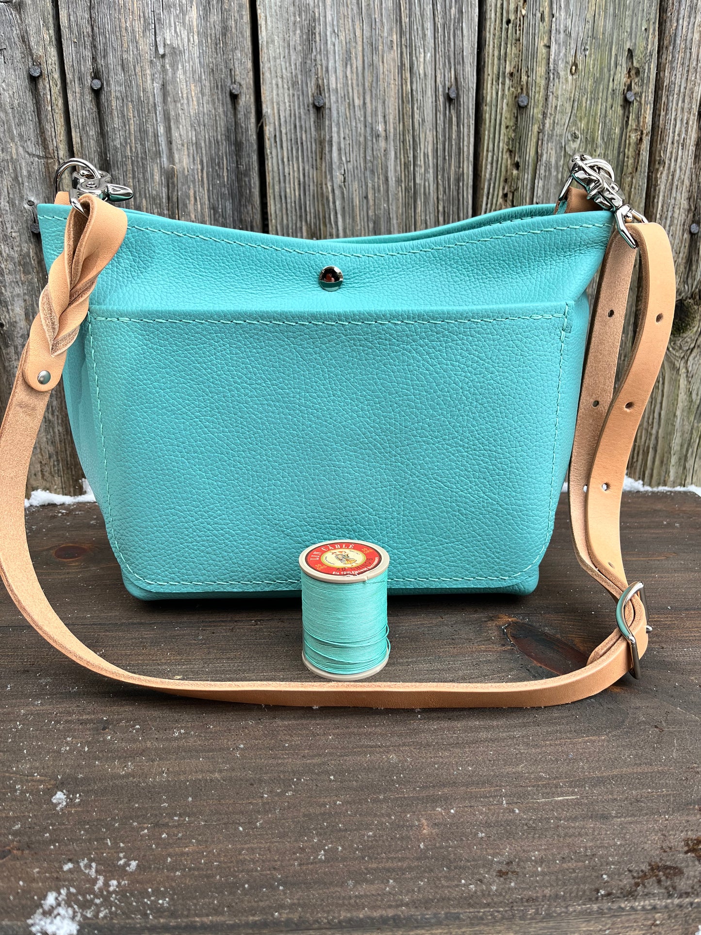 Mini Mimi Convertible Bag in Tiffany Blue Leather