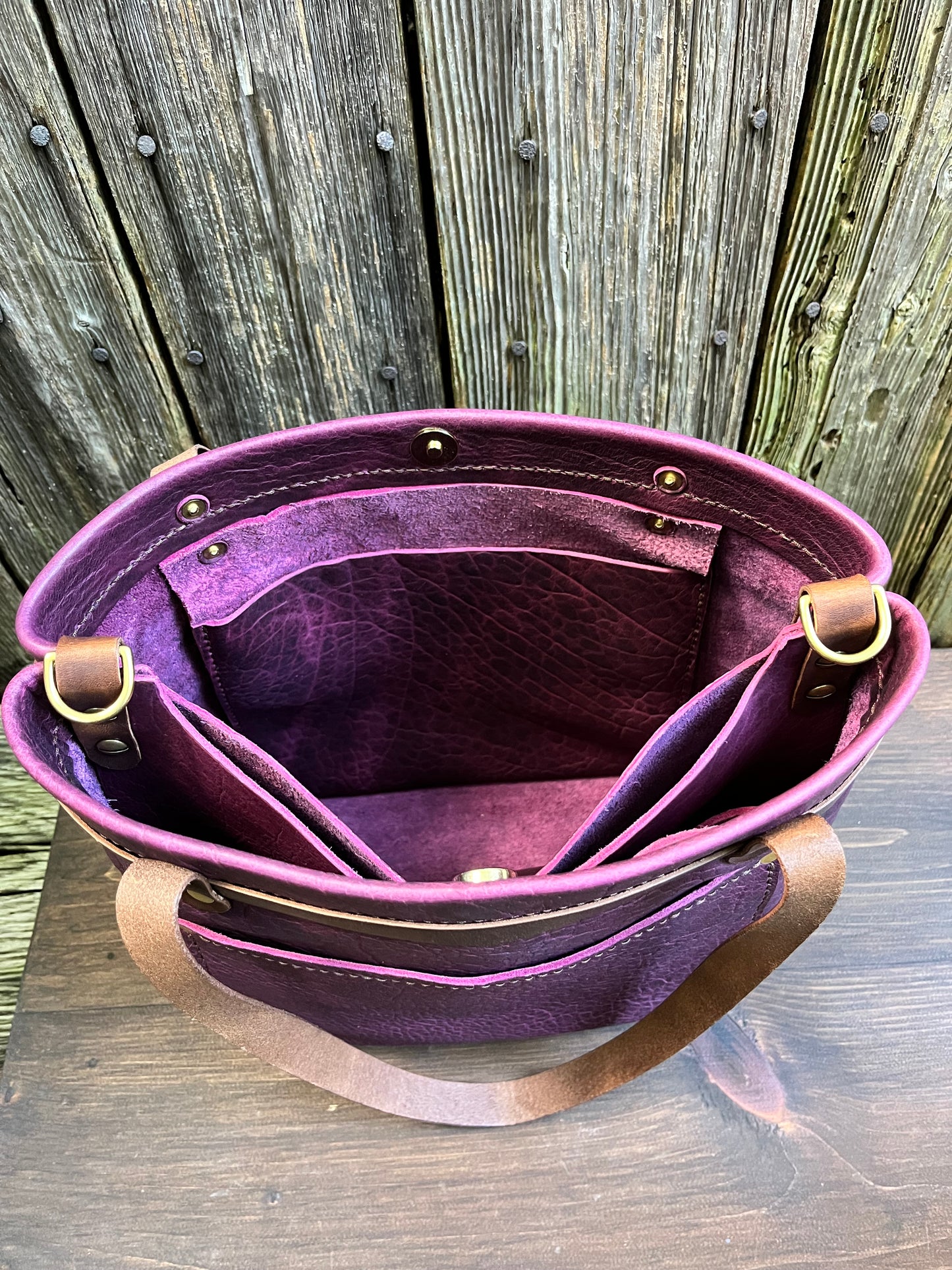 Foxy Organizer Tote Mini in Grape Bison