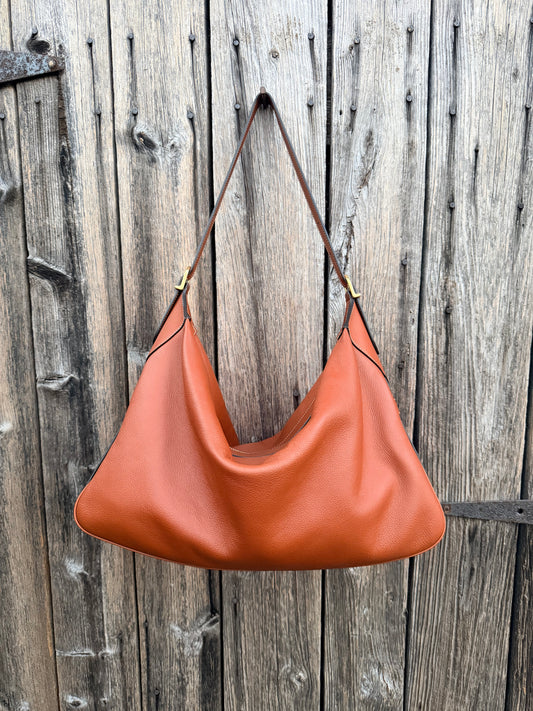 Celine Large Romy Tan Leather Shoulder Bag