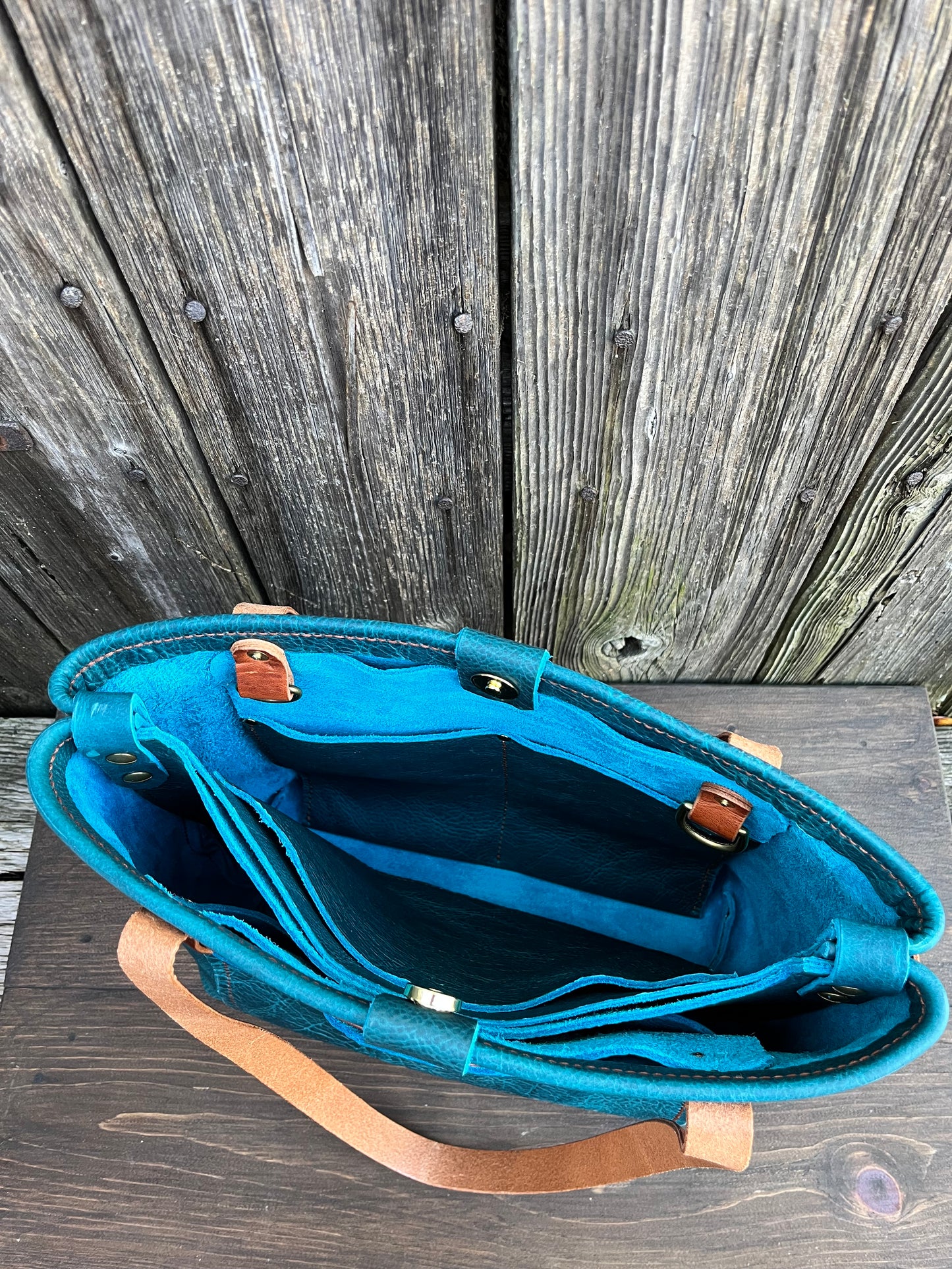 Foxy Organizer Tote Mini in Blue Bison