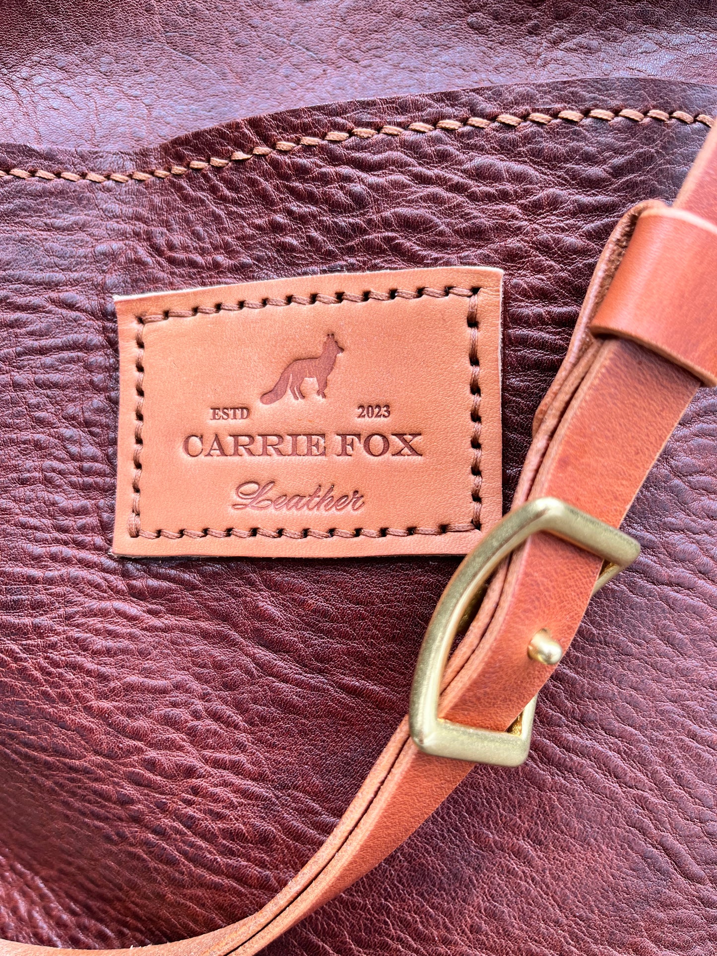 Bonnie Bucket in Maplewood with Adjustable Horween Strap
