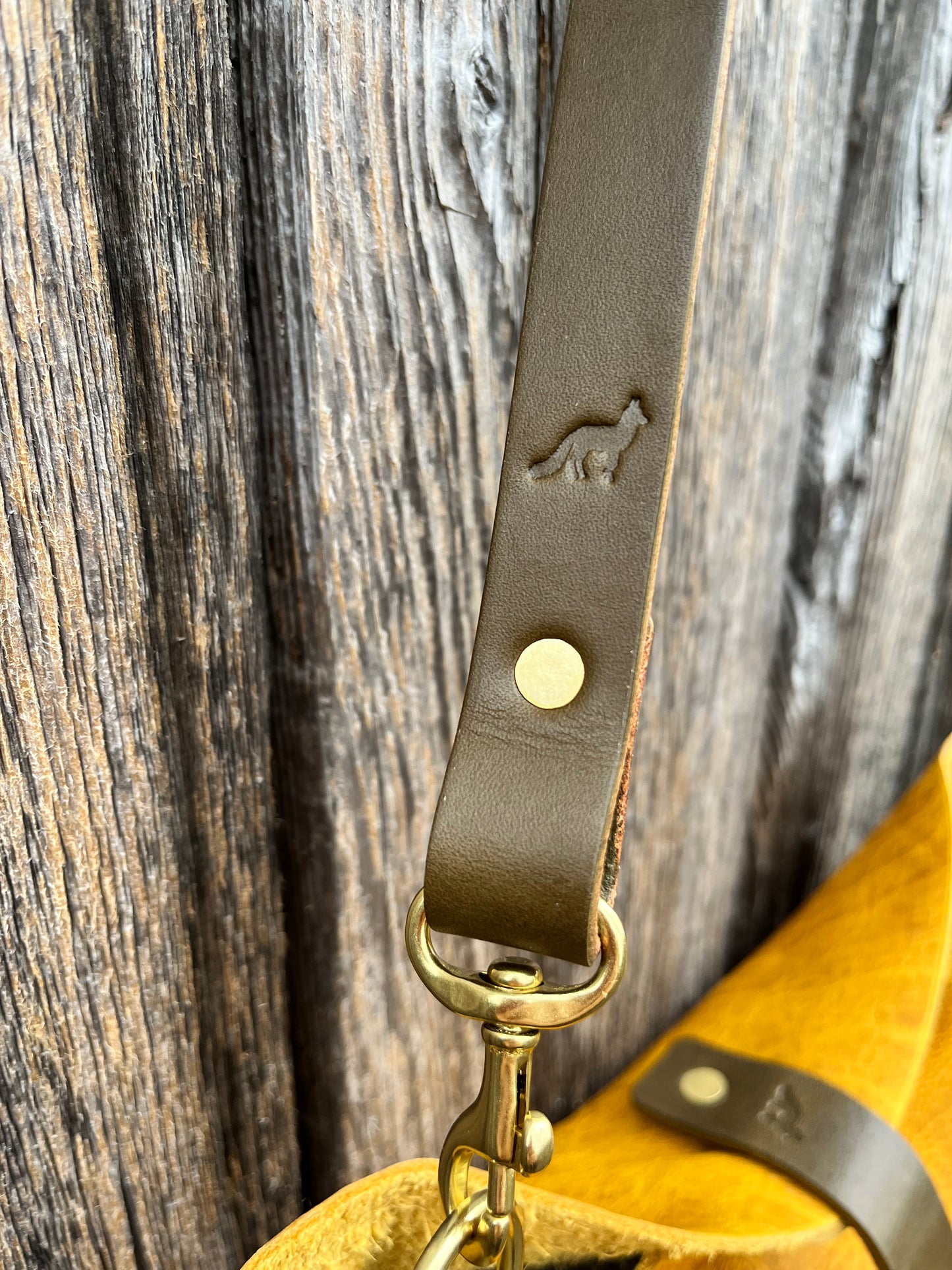 Barcelona Bucket in Golden Mustard Bison with Throwover Tassel & Silk Scarf Accessory