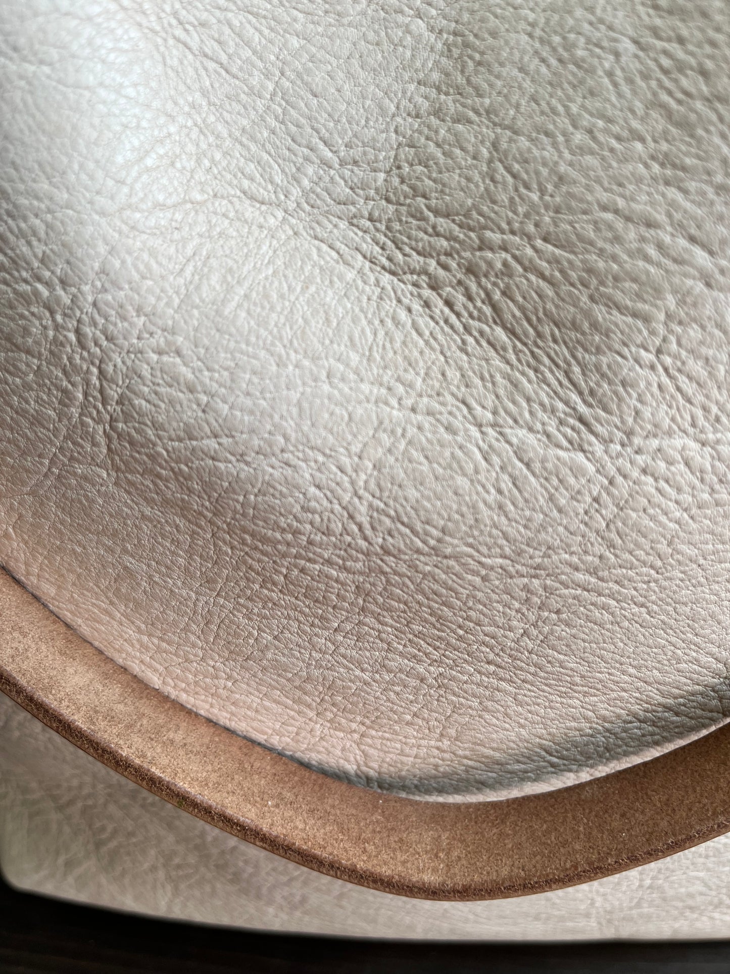 Barcelona Bucket in Natural Milled Veg Tan with Throwover Braided Tassel