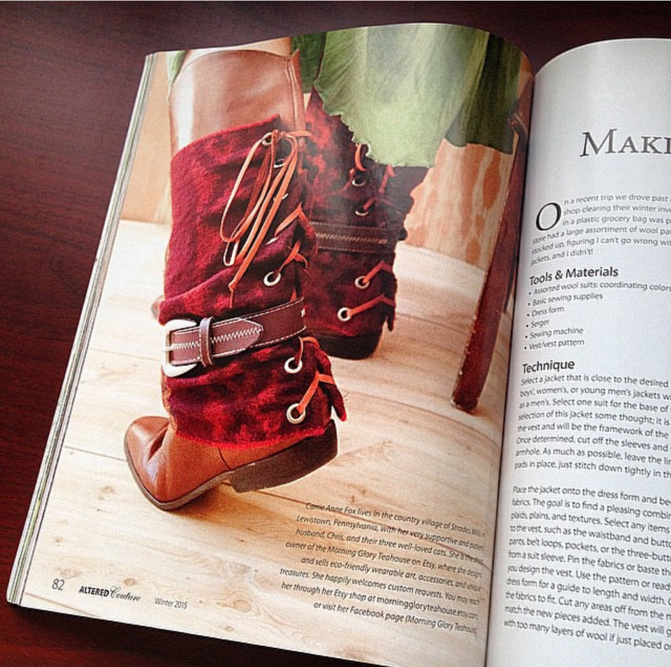 Woodland Tribal Blanket Boots, ALTERED COUTURE, Wearable Art