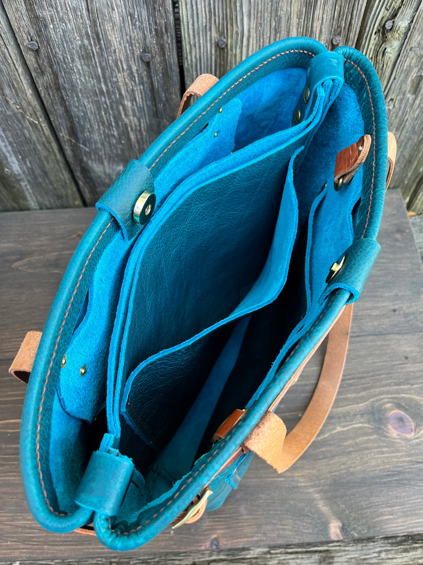 Foxy Organizer Tote Mini in Blue Bison