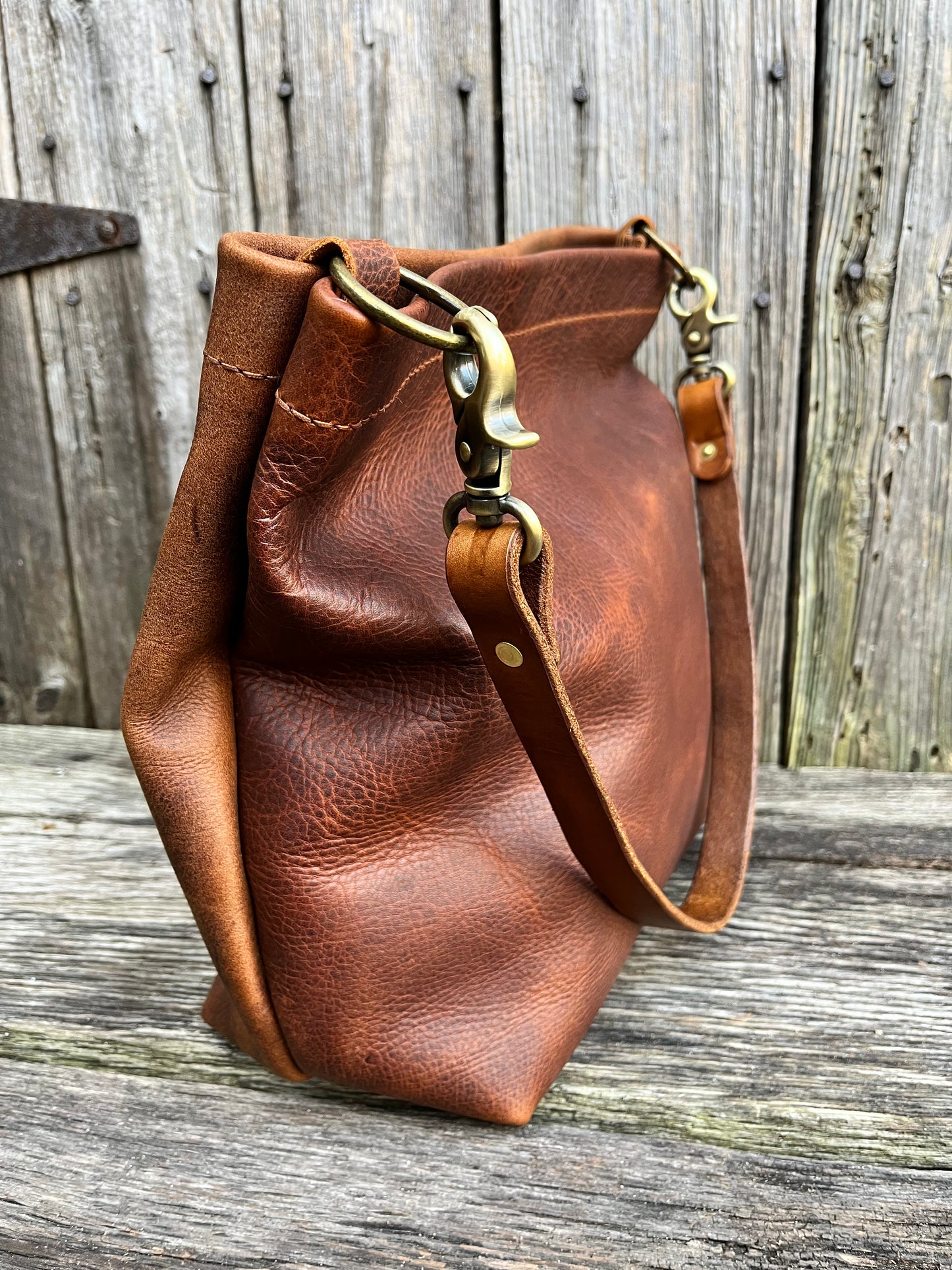 Carrie Hobo in Tan Kodiak with Standard Leather Strap