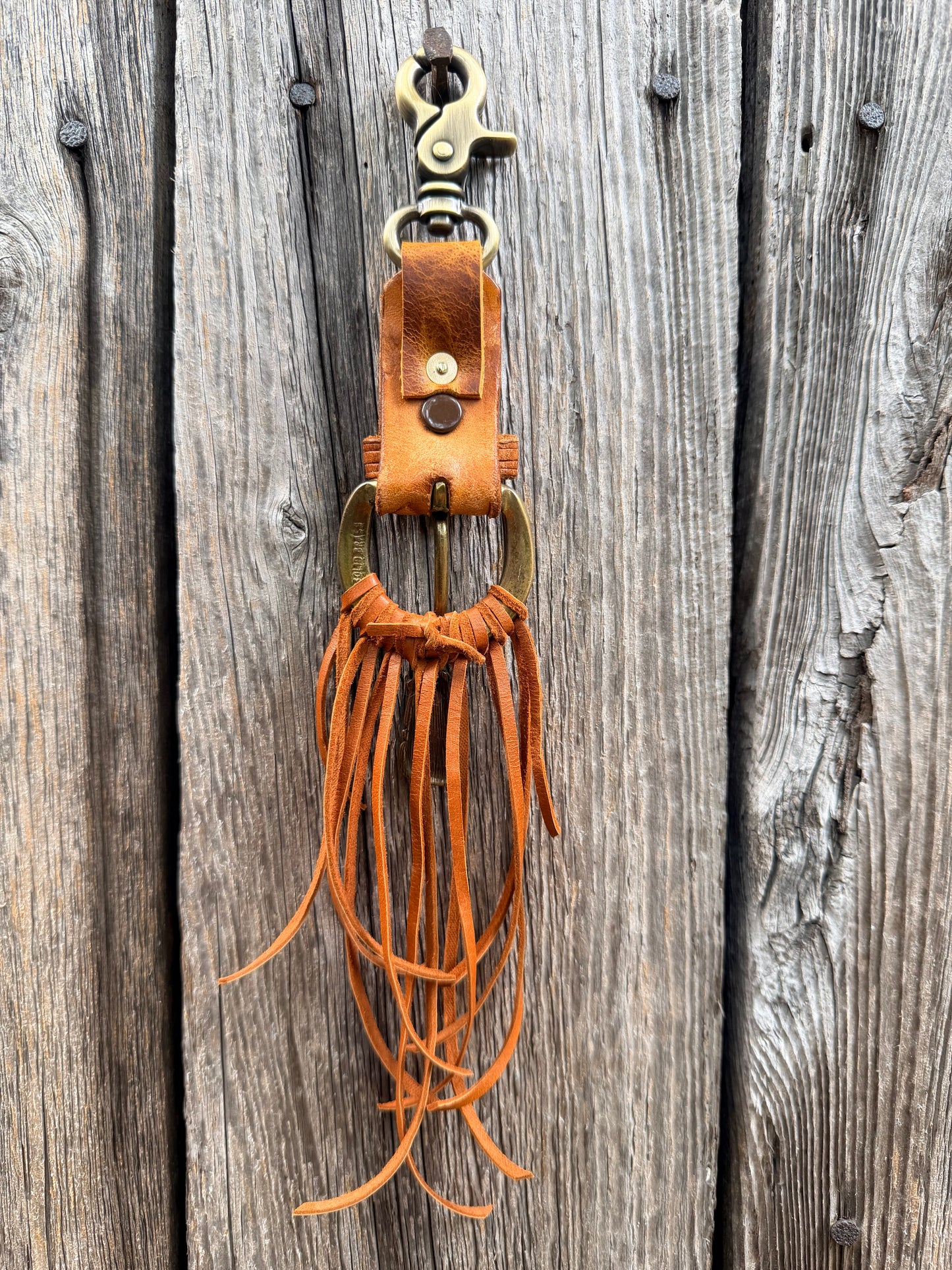 Boot Strap Tassel in Tan Deerskin Leather 12”L