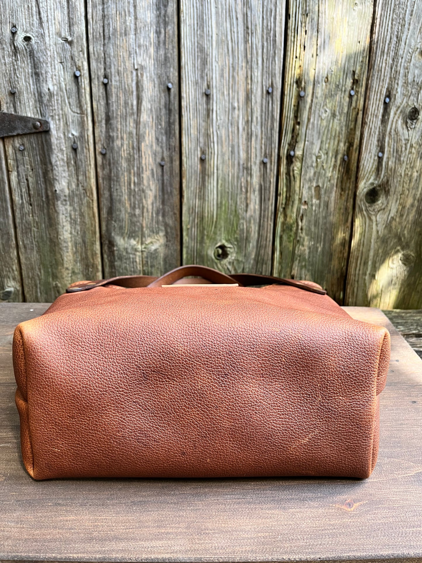 Crissy Grab Bag in Maverick Brown with Walnut Horween Handles