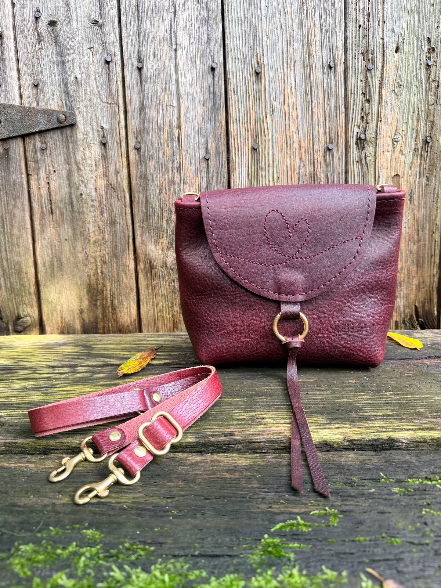 Bubby Heart Bag in Premium Oxblood