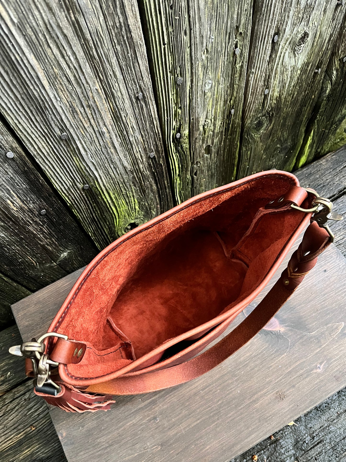 Carrie Panel Pocket Hobo in Cognac