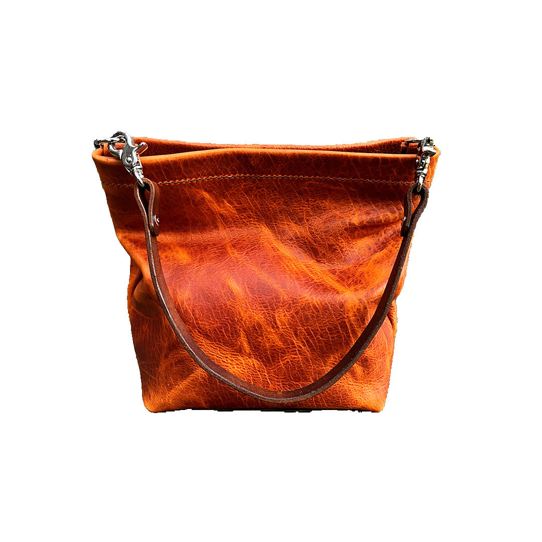 Carrie Hobo in Butternut Bison with Standard Leather Strap
