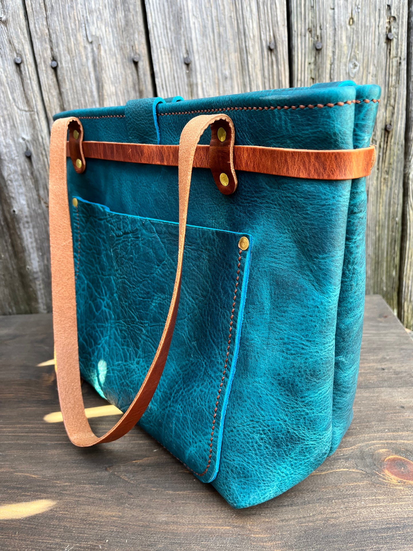 Foxy Organizer Tote Mini in Blue Bison