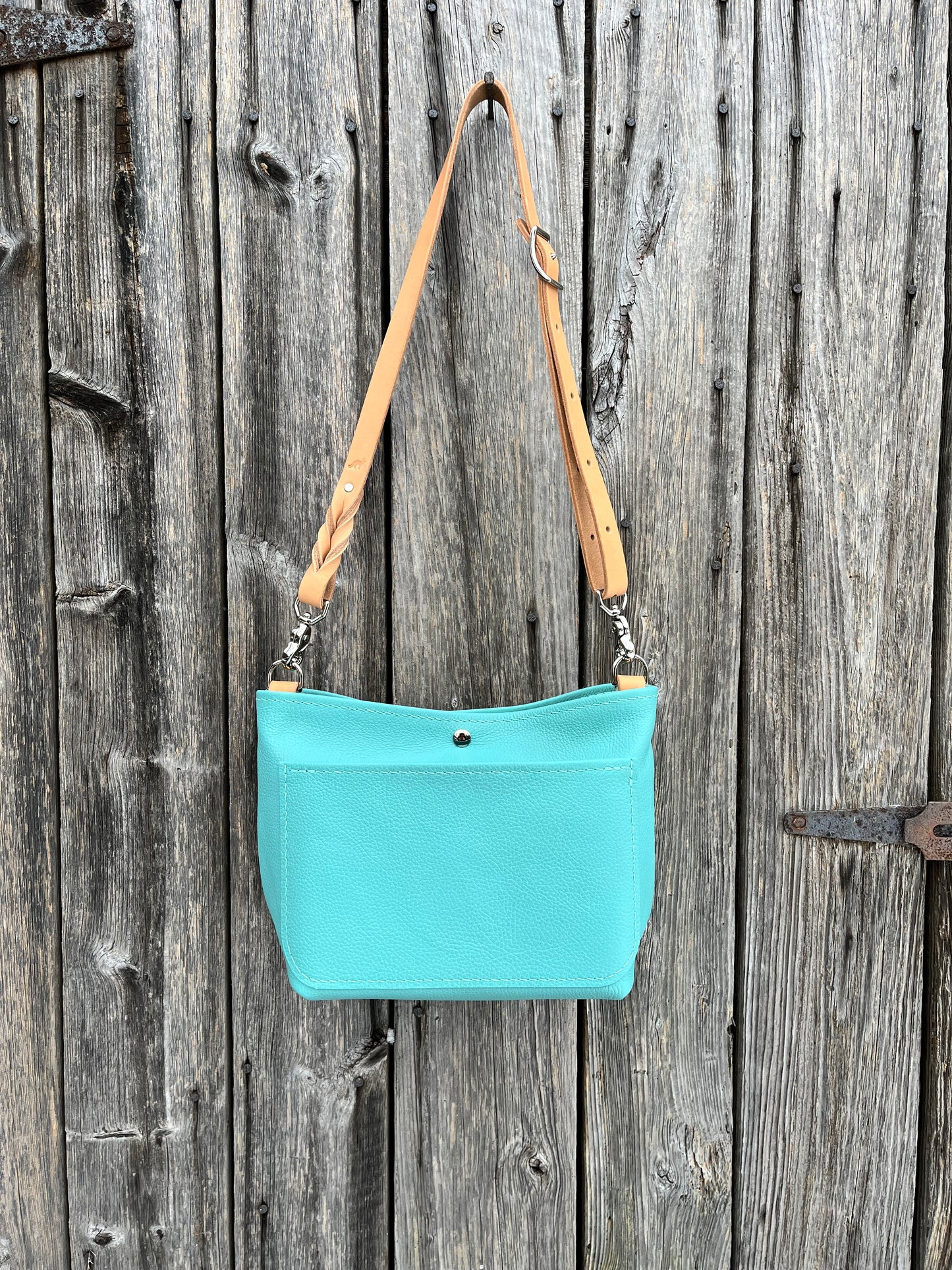 Mini Mimi Convertible Bag in Tiffany Blue Leather