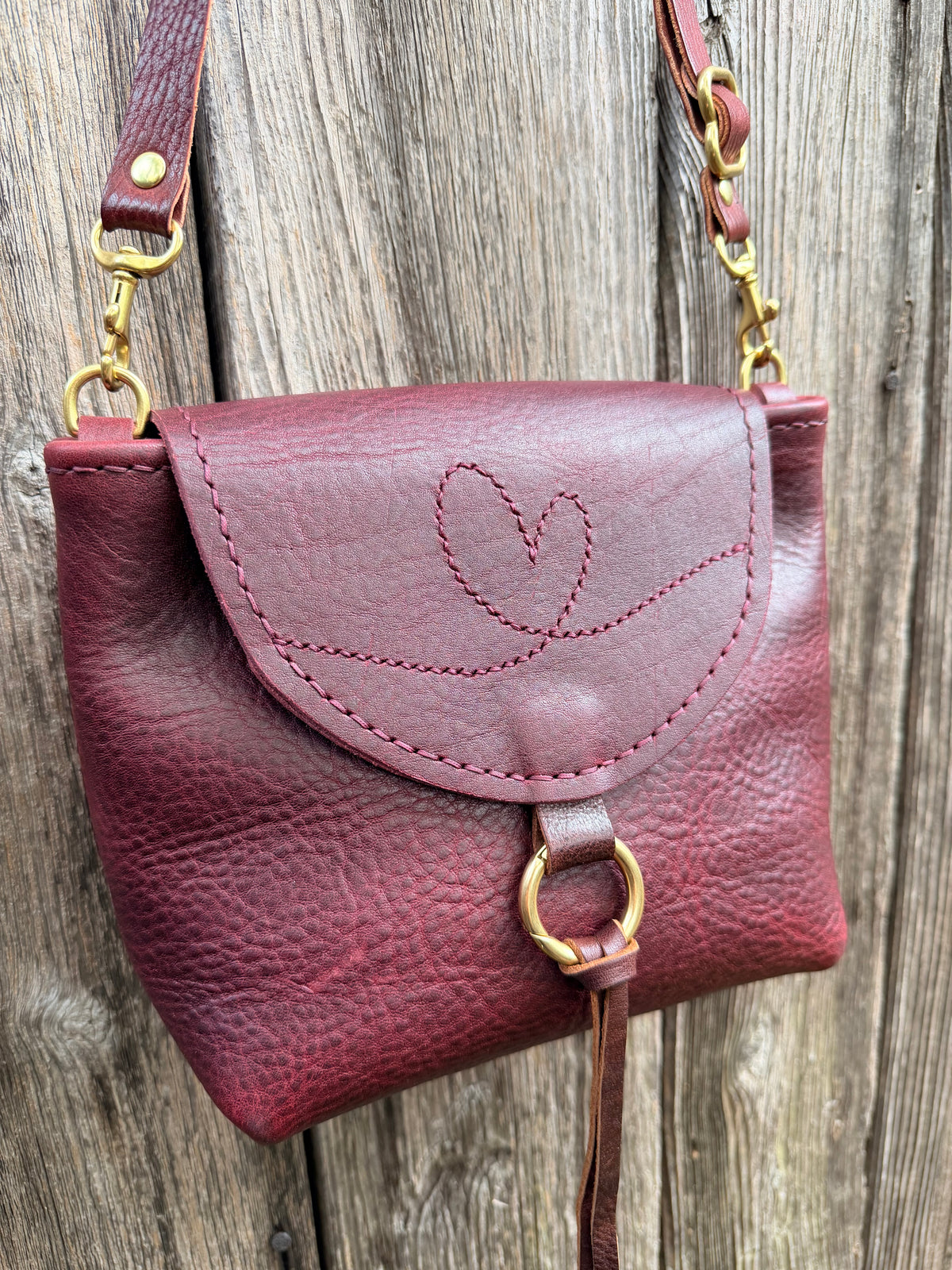 Bubby Heart Bag in Premium Oxblood