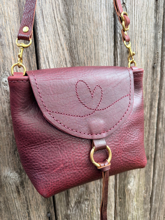 Bubby Heart Bag in Premium Oxblood