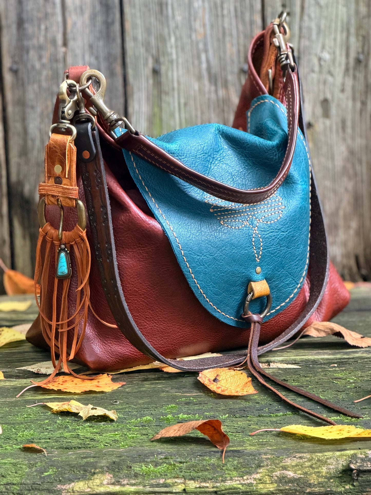 Boot Strap Tassel in Tan Deerskin Leather 12”L