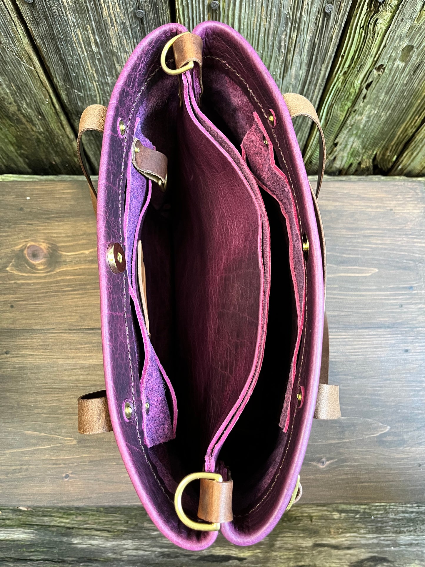 Foxy Organizer Tote Mini in Grape Bison