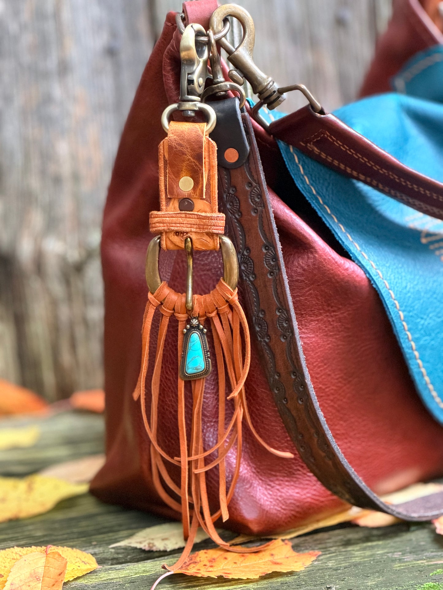 Boot Strap Tassel in Tan Deerskin Leather 12”L