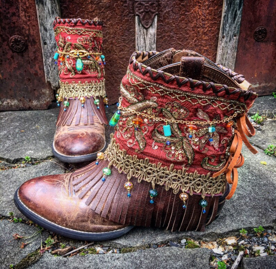 Jeweled Bohemian Boot Wraps