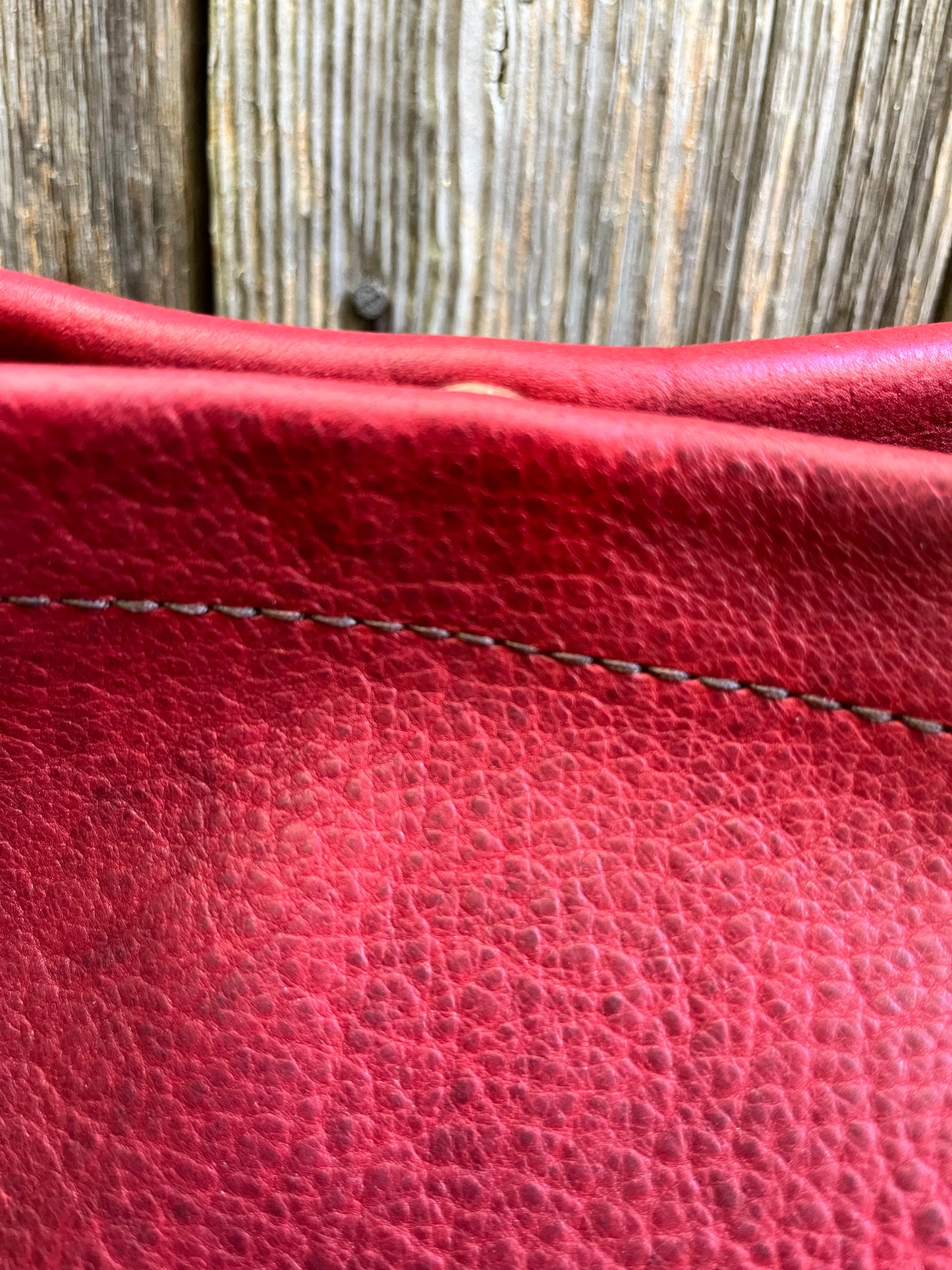 Carrie Hobo in Cherry Bison with Standard Leather Strap