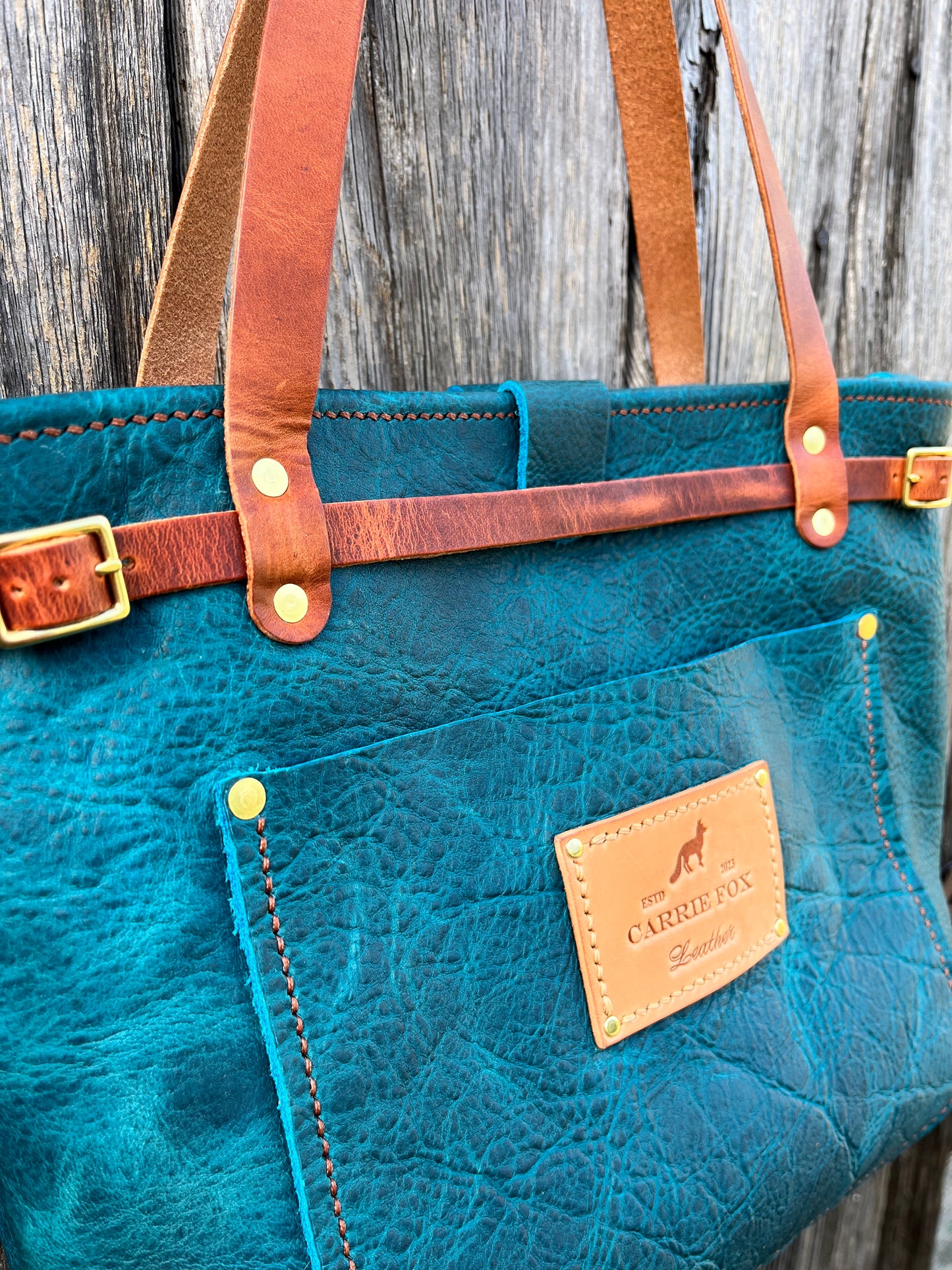 Foxy Organizer Tote Mini in Blue Bison