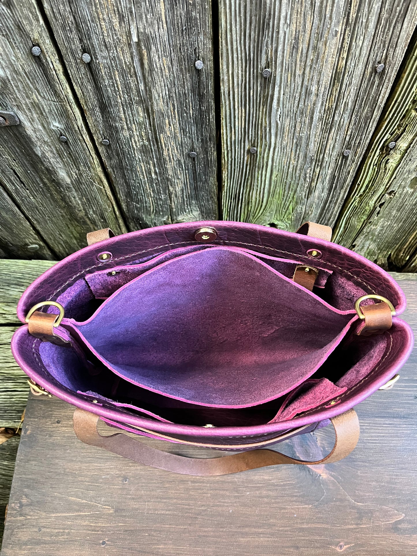 Foxy Organizer Tote Mini in Grape Bison