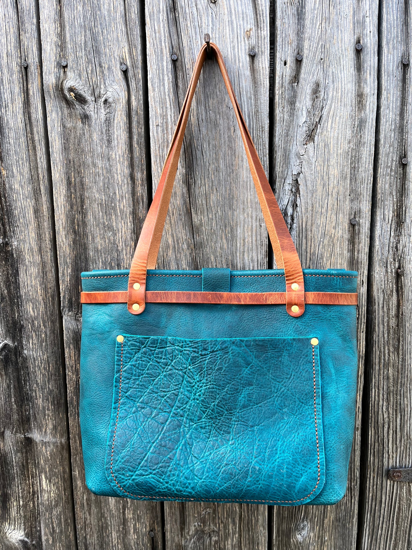 Foxy Organizer Tote Mini in Blue Bison