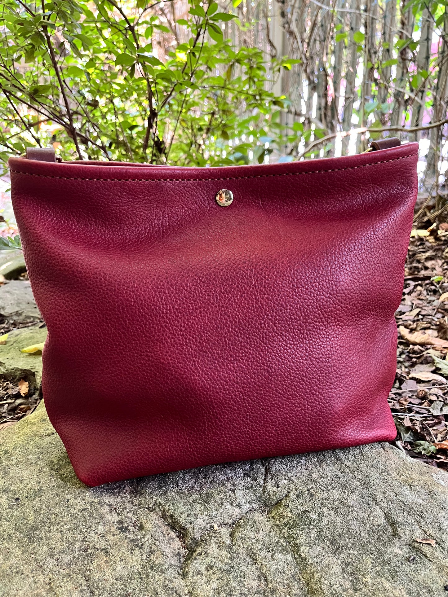 Emma Shoulder Bag in Cherry Bison