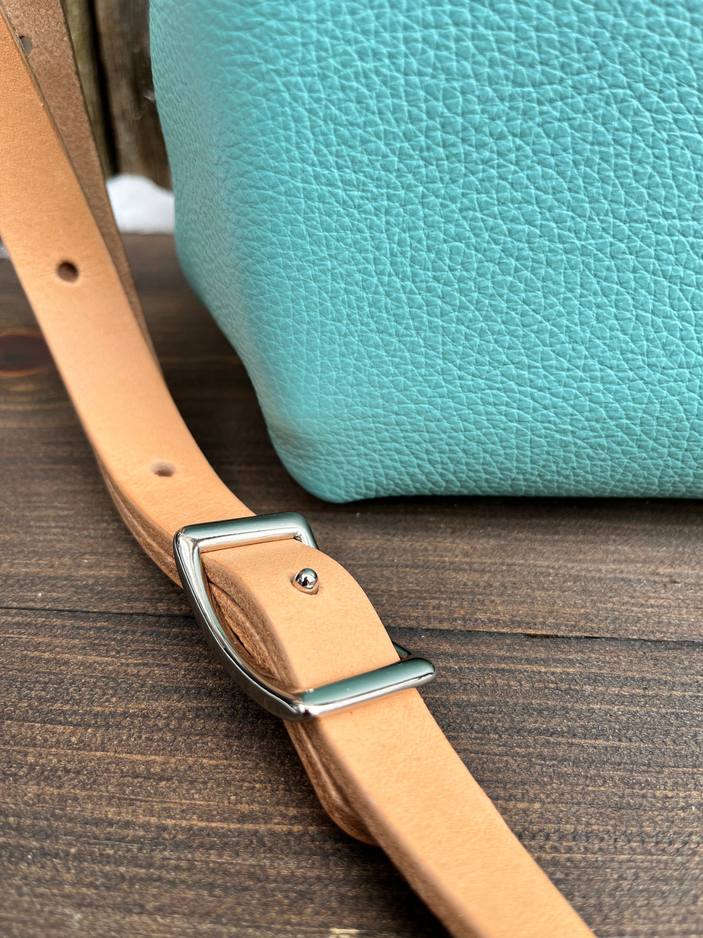 Mini Mimi Convertible Bag in Tiffany Blue Leather