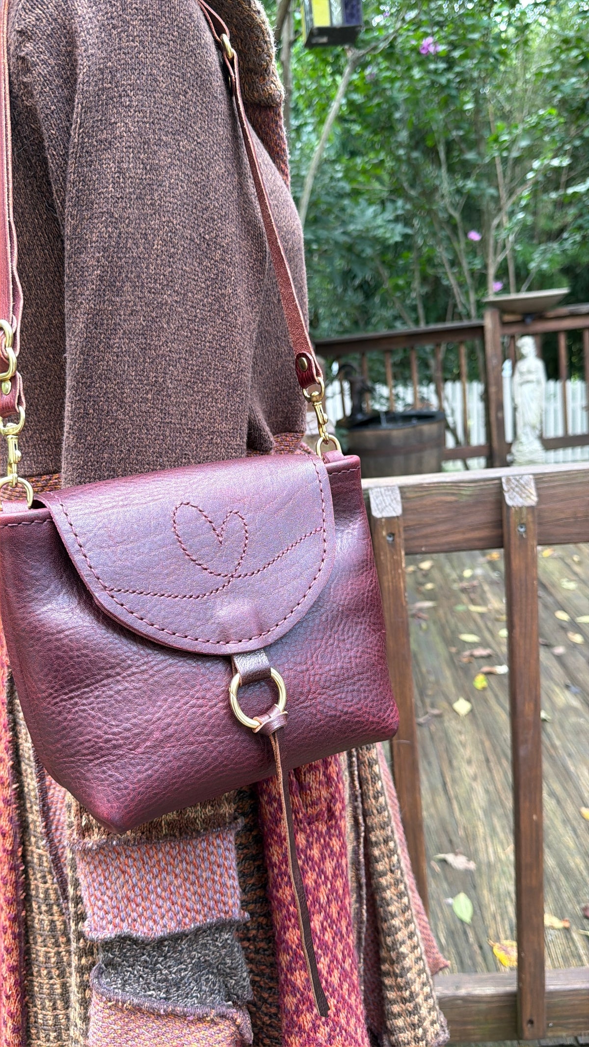 Bubby Heart Bag in Premium Oxblood