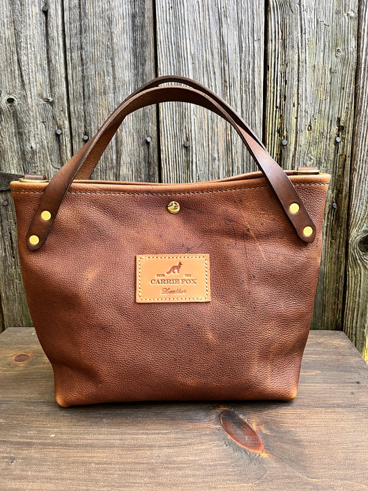 Crissy Grab Bag in Maverick Brown with Walnut Horween Handles