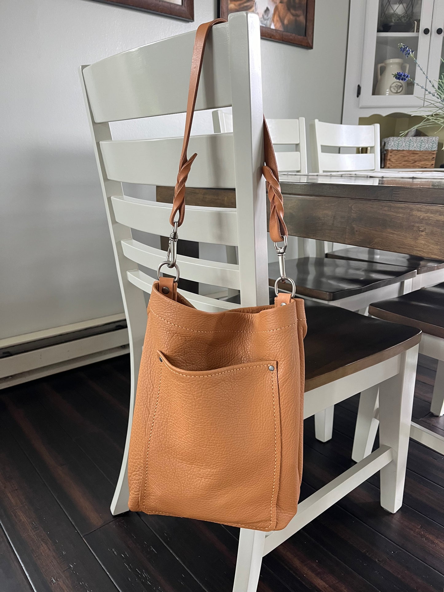 Bonnie Bucket in Butterscotch Cowhide