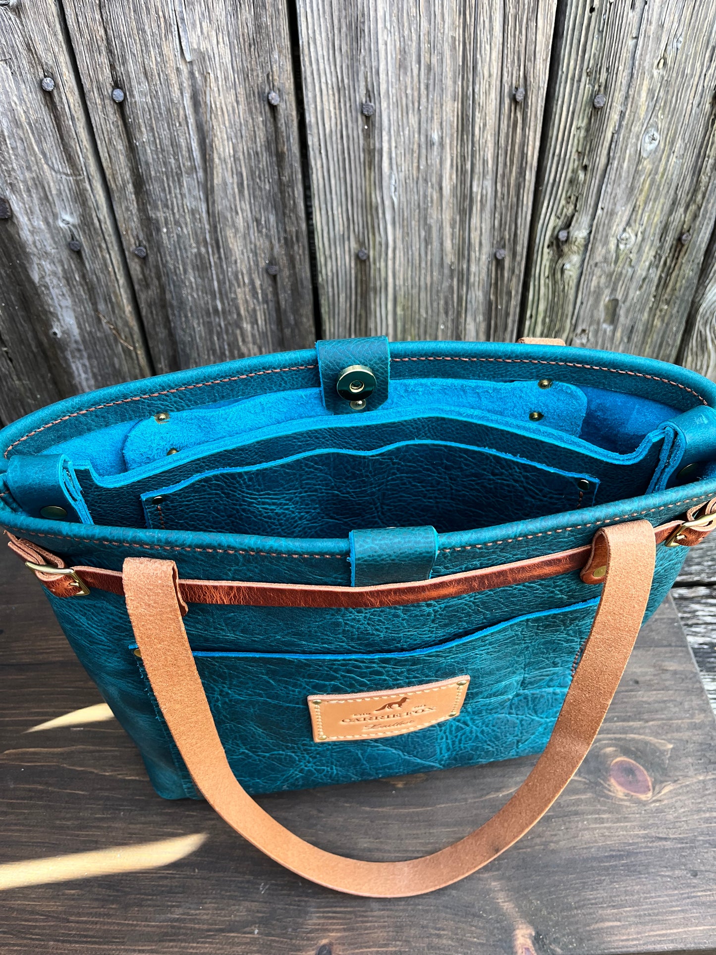 Foxy Organizer Tote Mini in Blue Bison