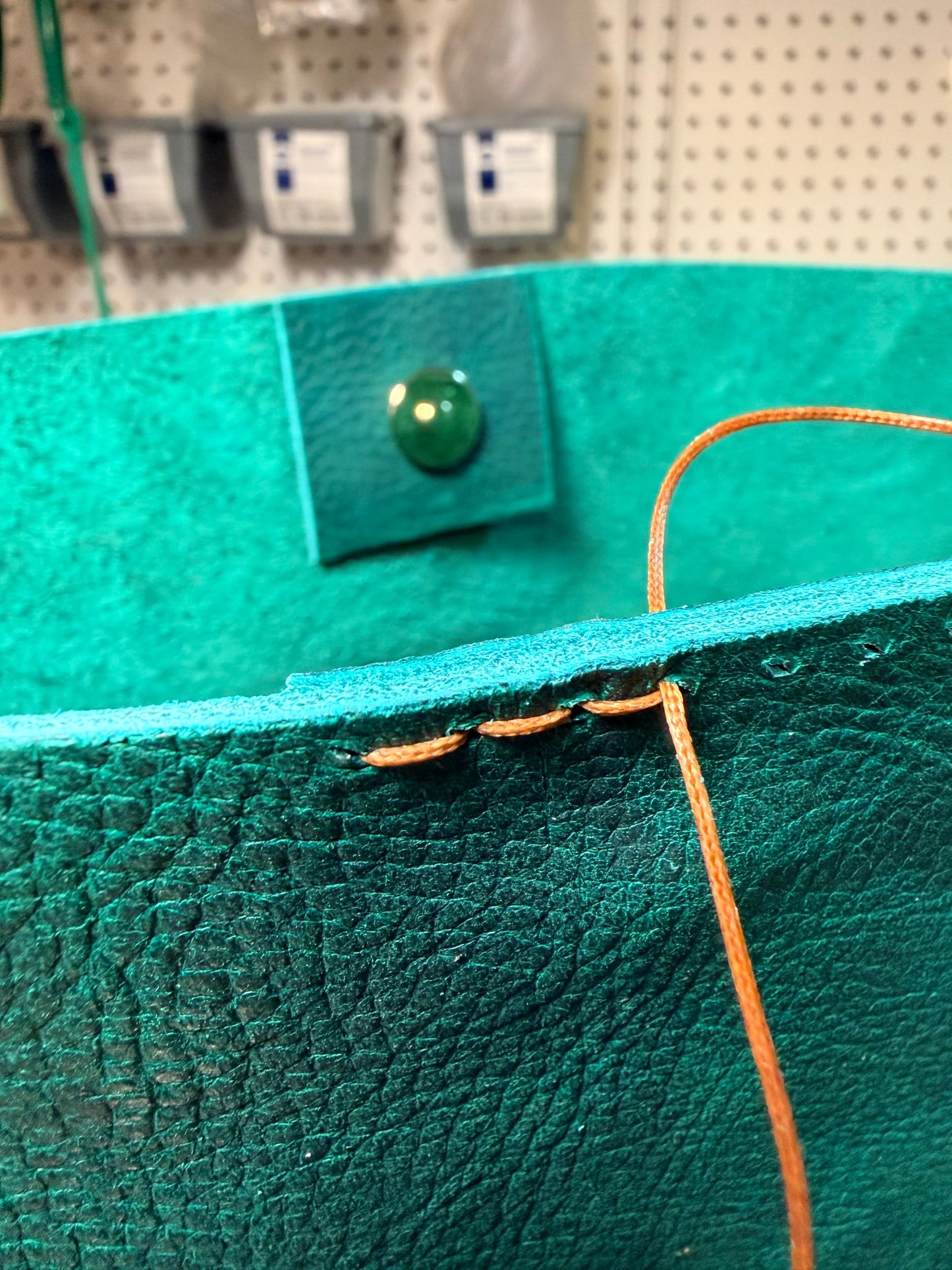 Scout Bucket in Emerald Cowhide