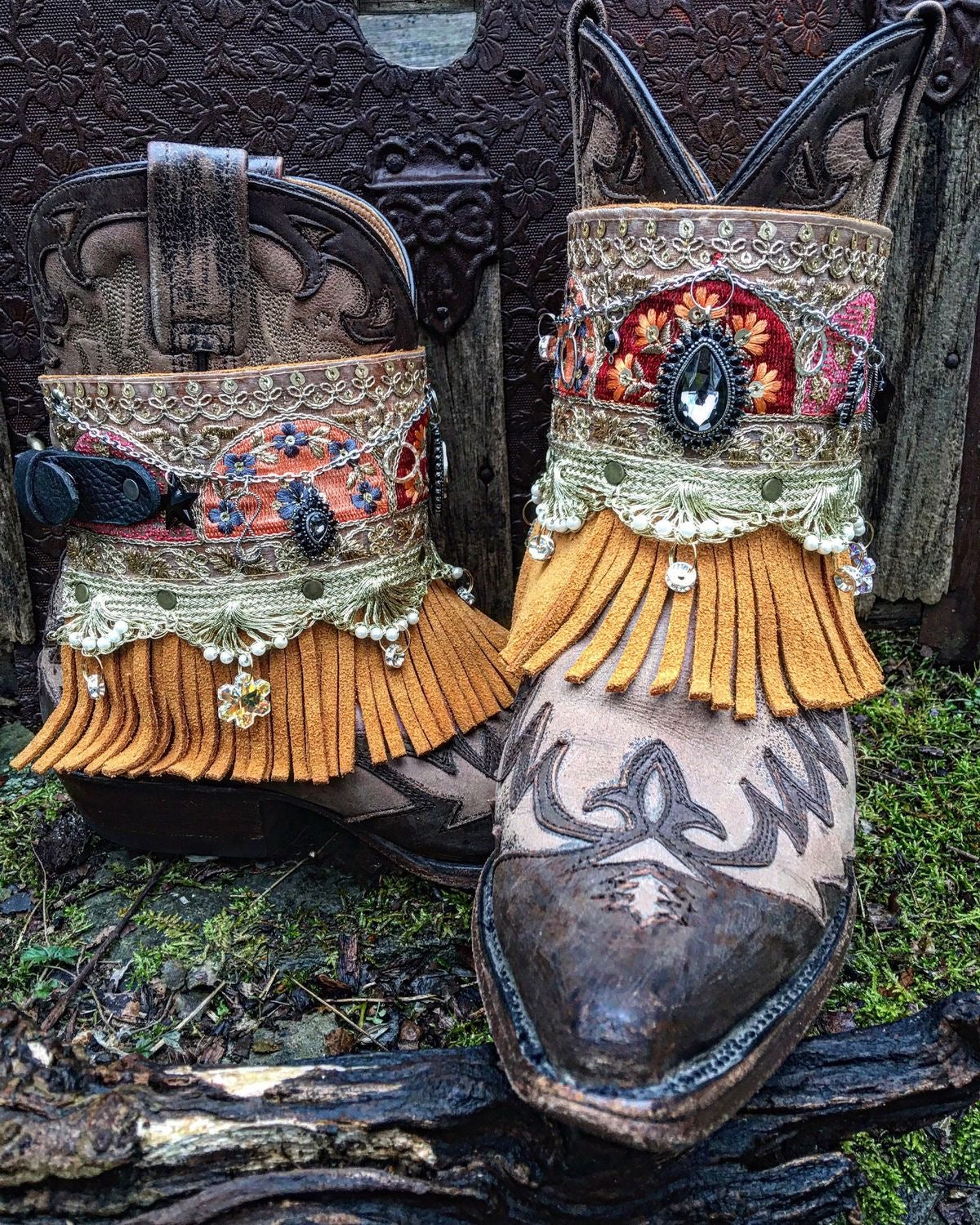 Jeweled Bohemian Boot Wraps