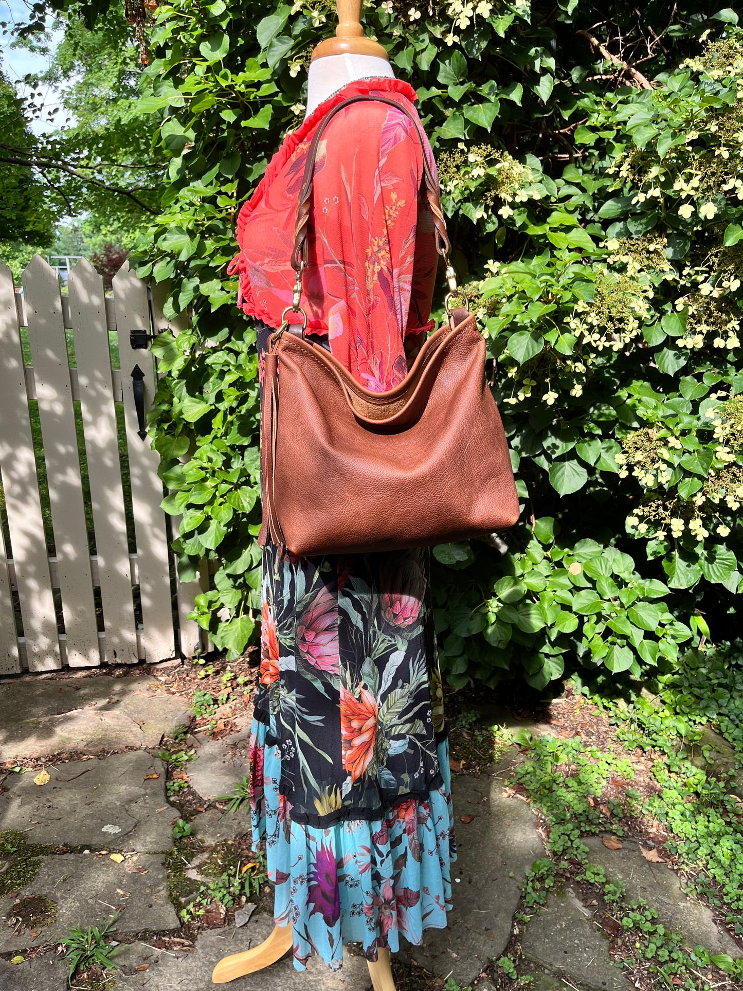 Mimi Slouch Bag in Maverick Brown with Leather Tassel