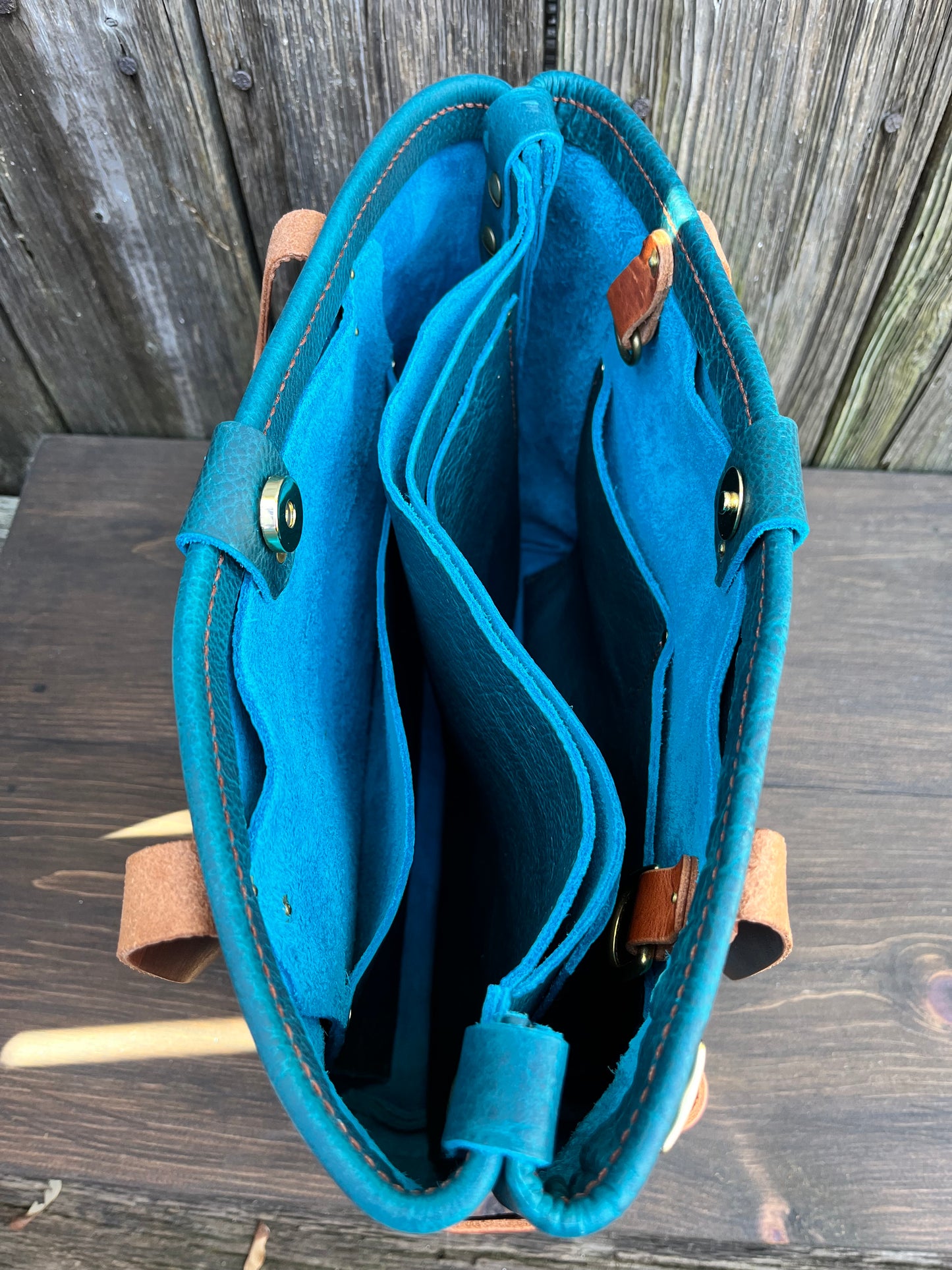 Foxy Organizer Tote Mini in Blue Bison