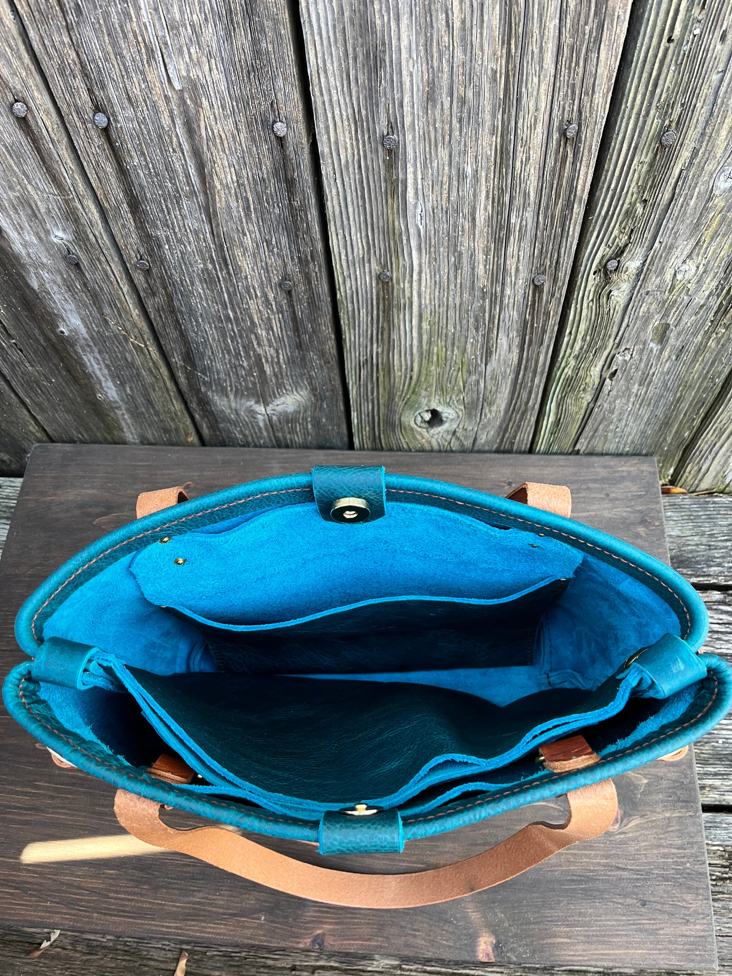 Foxy Organizer Tote Mini in Blue Bison