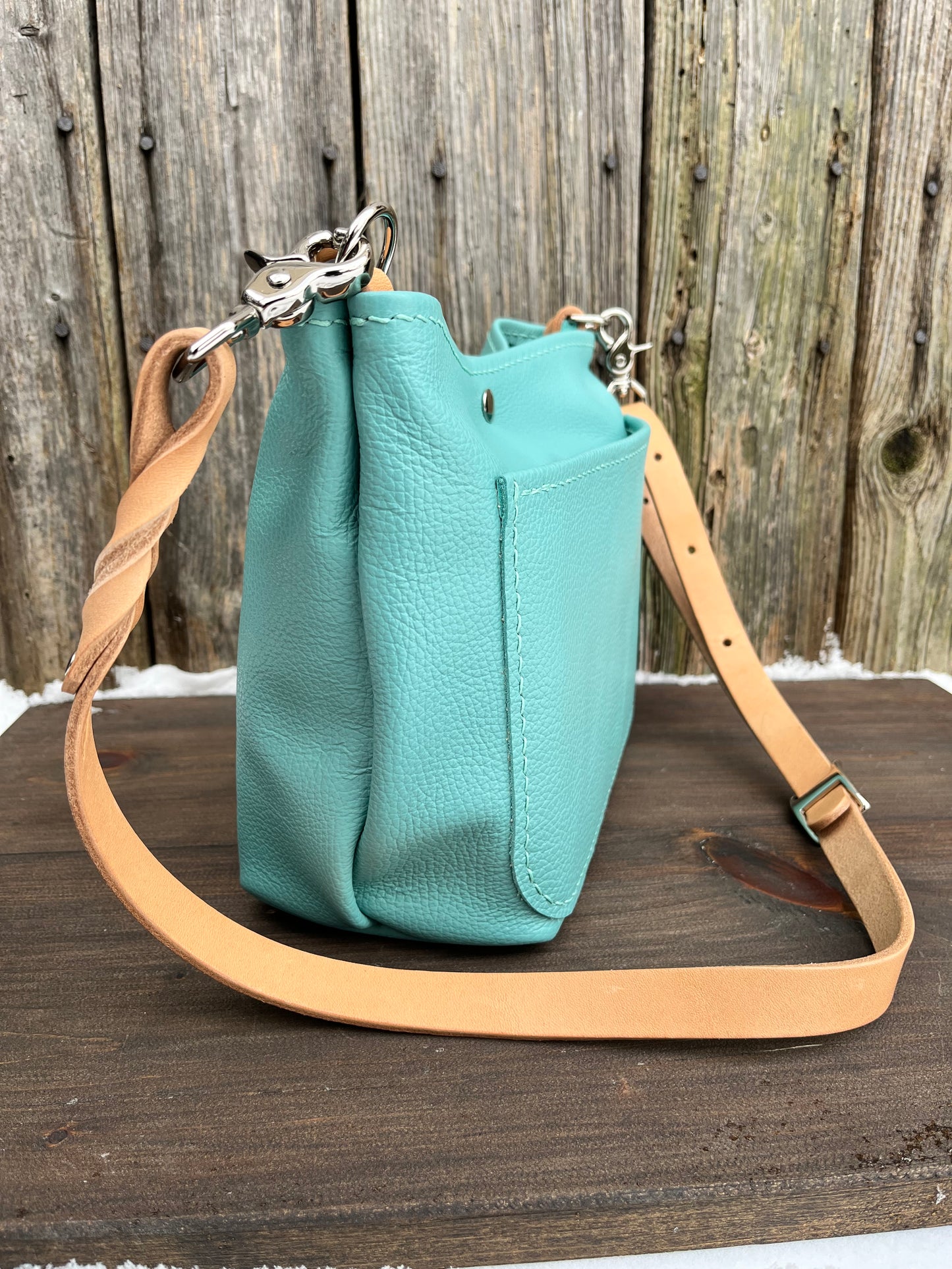 Mini Mimi Convertible Bag in Tiffany Blue Leather