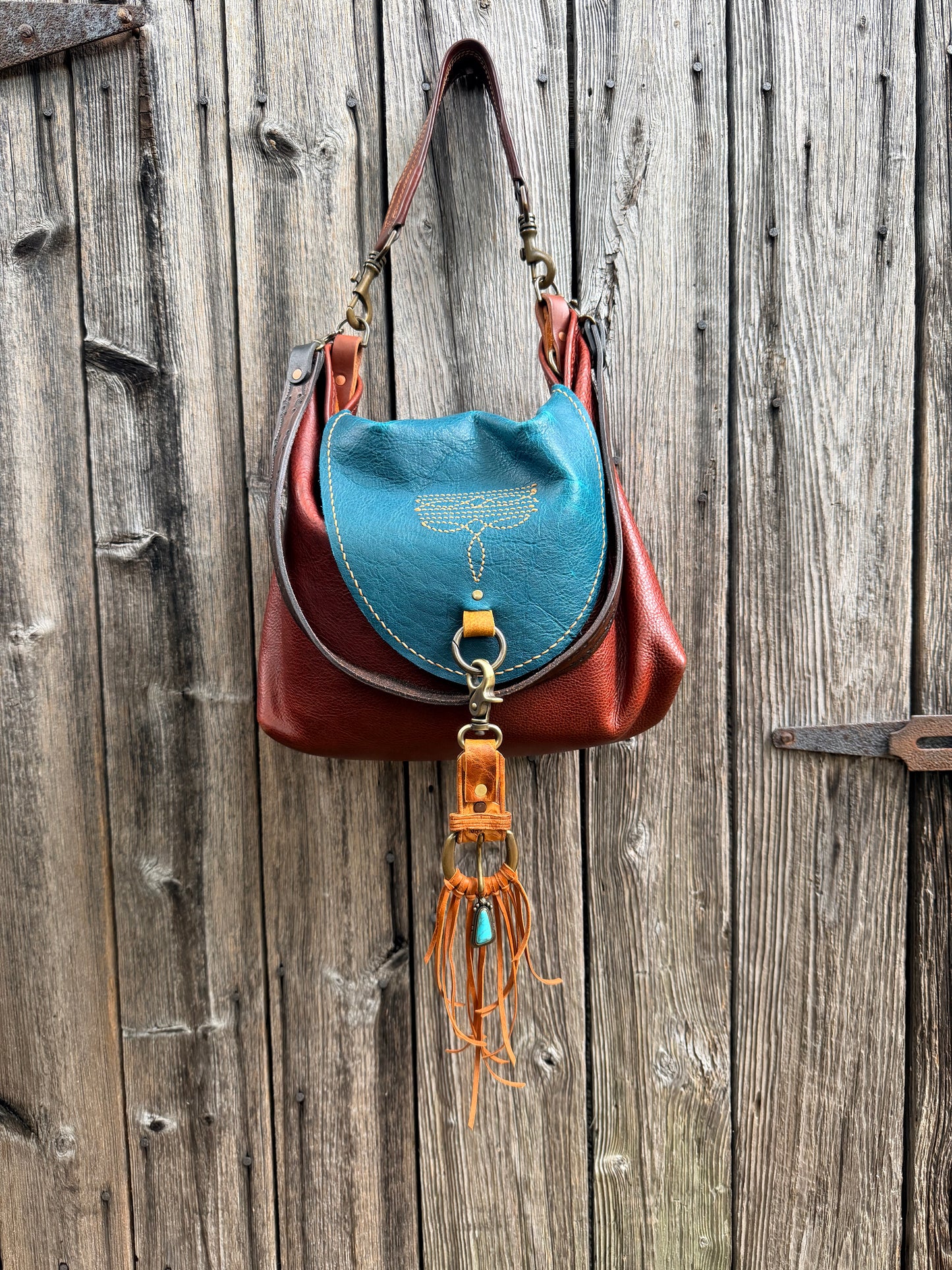 Boot Strap Tassel in Tan Deerskin Leather 12”L